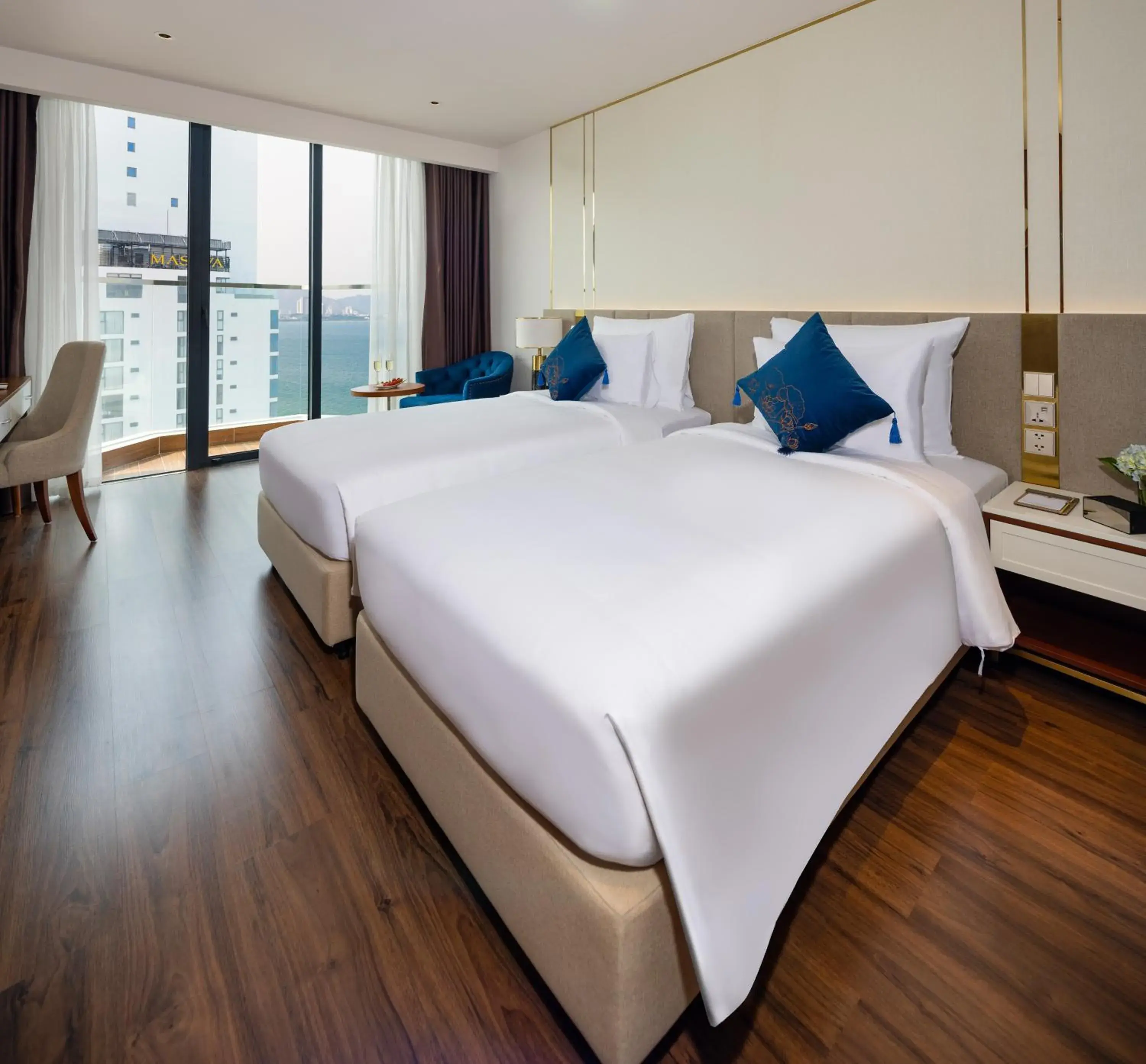 View (from property/room), Bed in Best Western Premier Marvella Nha Trang