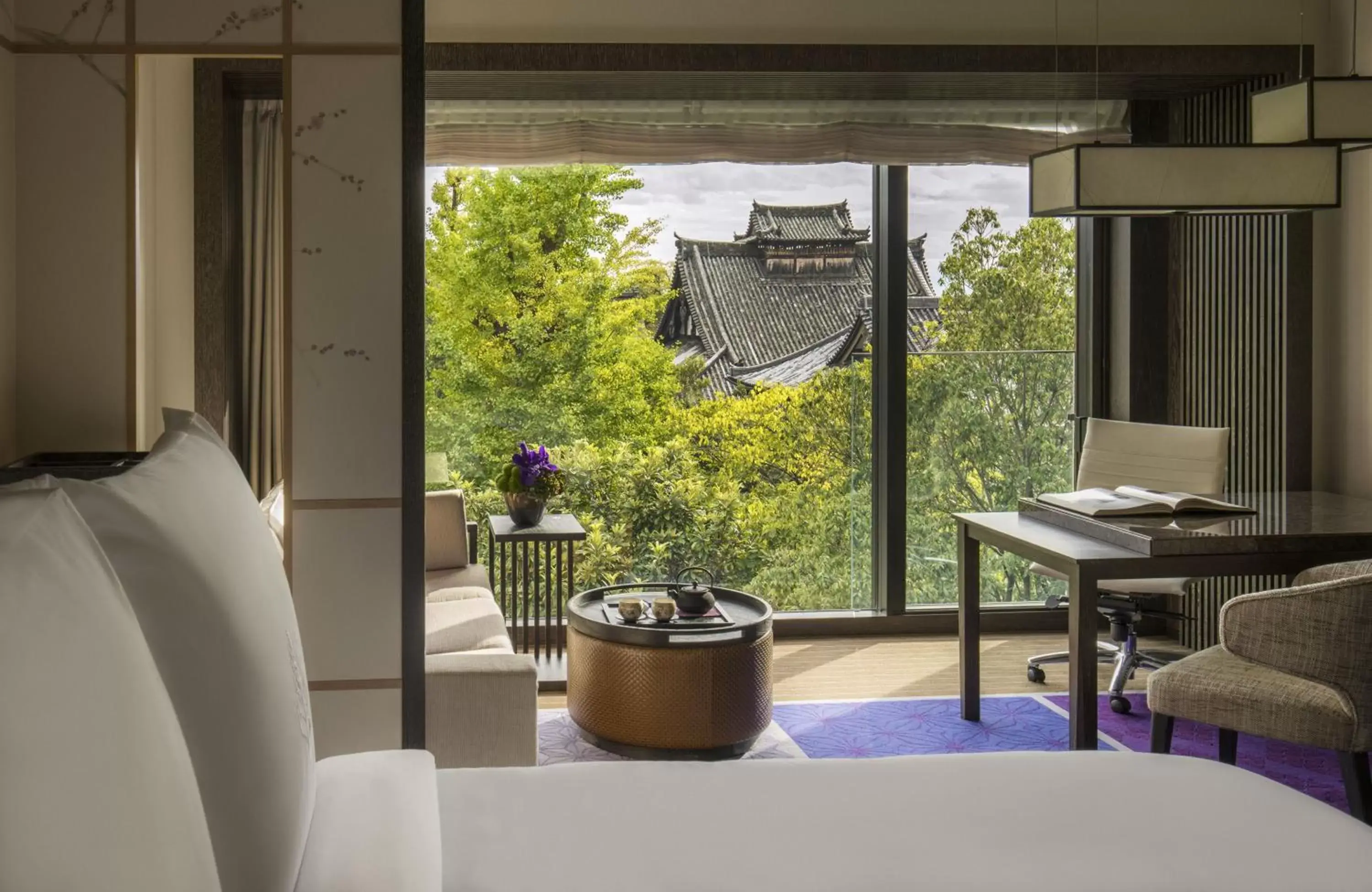 View (from property/room), Seating Area in Four Seasons Hotel Kyoto