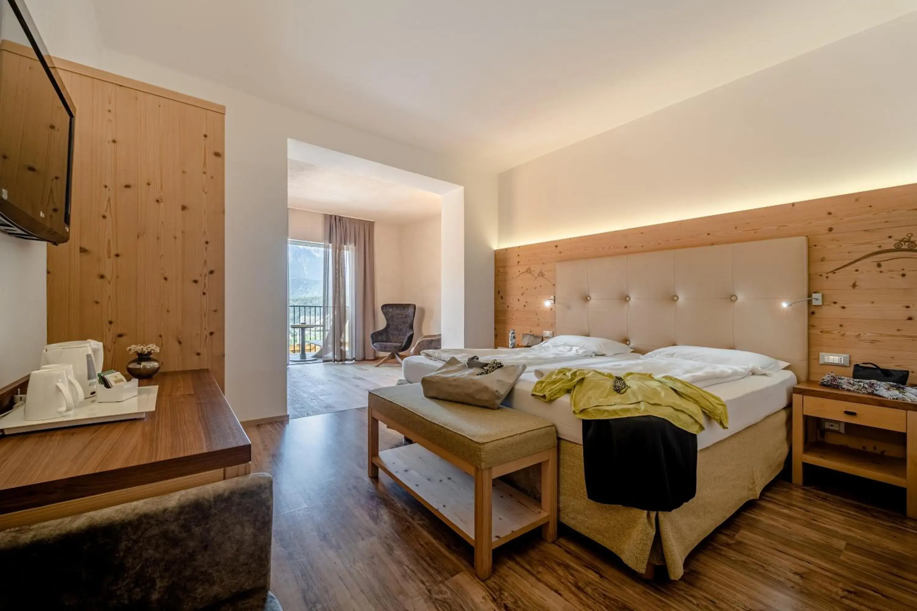 Bedroom in Sport & Wellness Hotel Cristallo