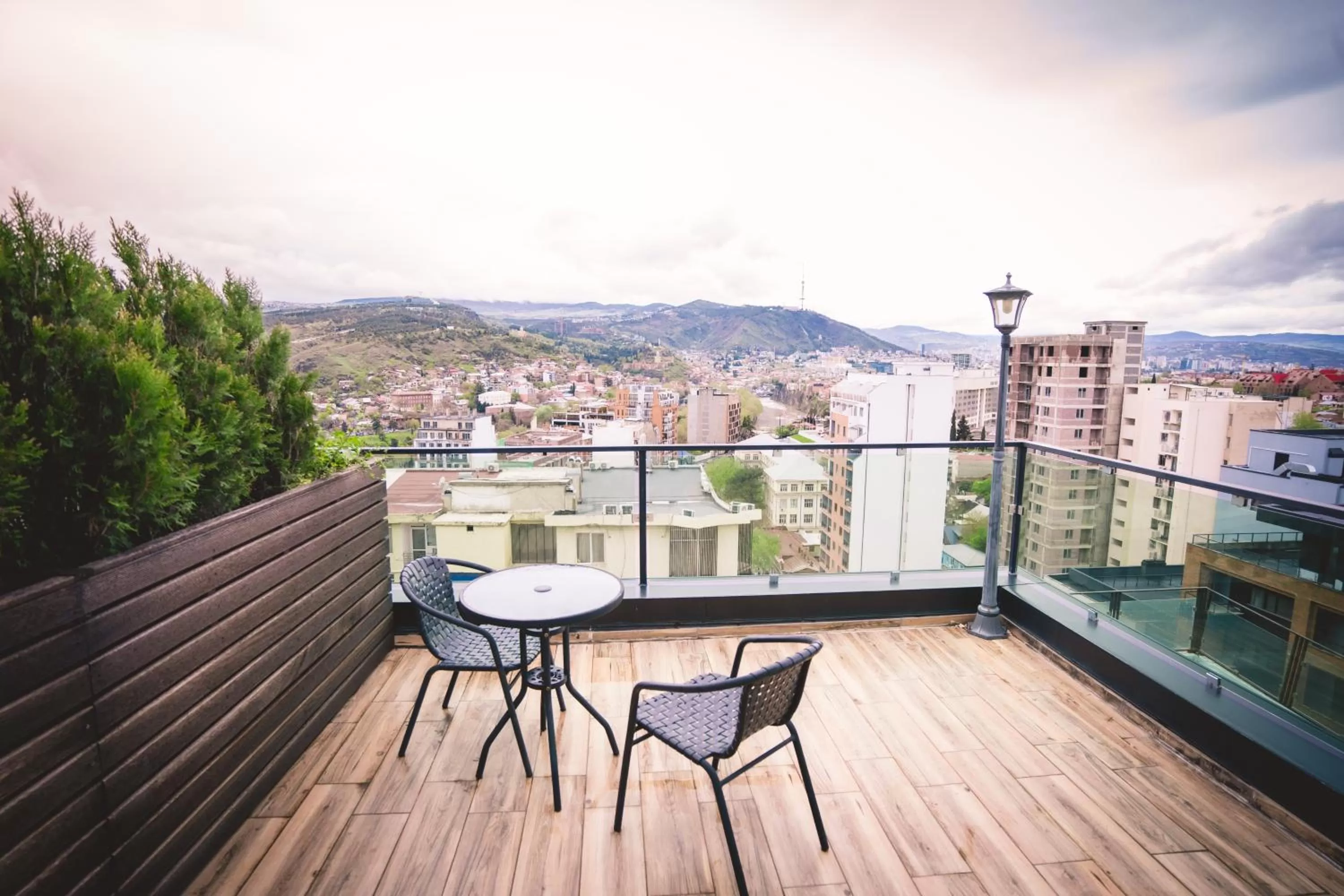Patio in Hotel Grand View in Tbilisi