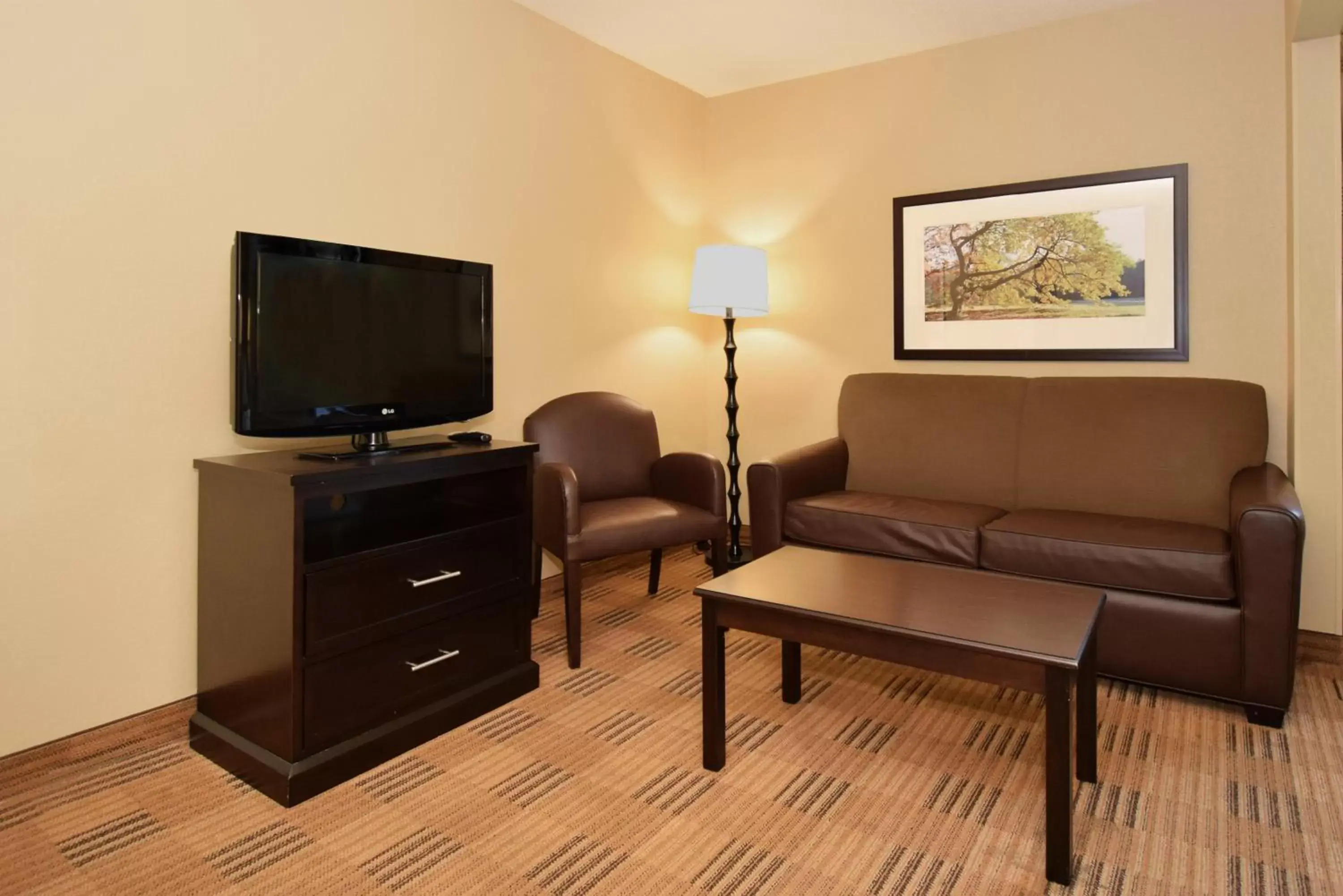 TV and multimedia, Seating Area in Extended Stay America Suites - Dallas - Farmers Branch