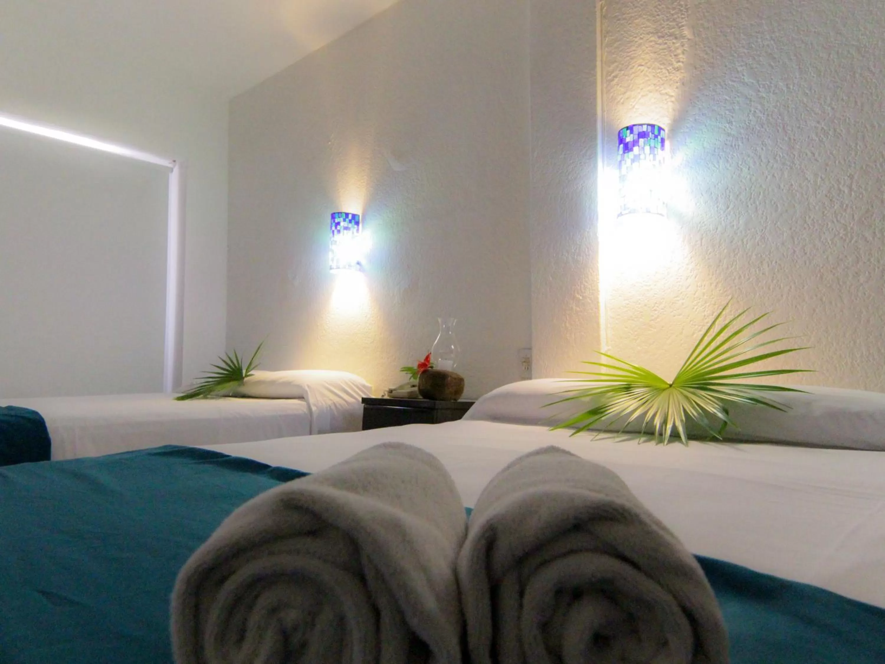 Bed in Hotel Flamingos