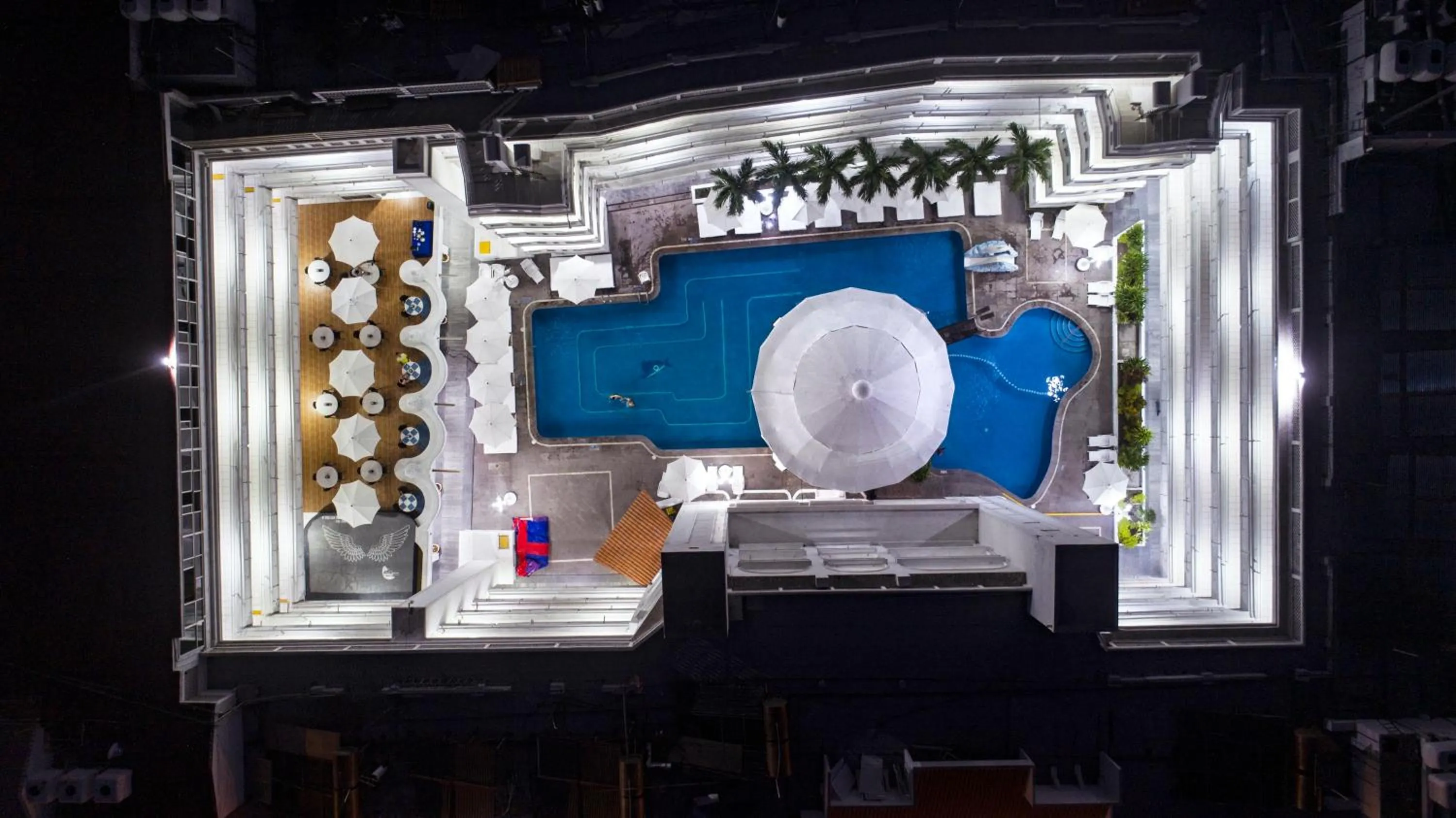 Pool view in Hotel Fiesta Mexicana