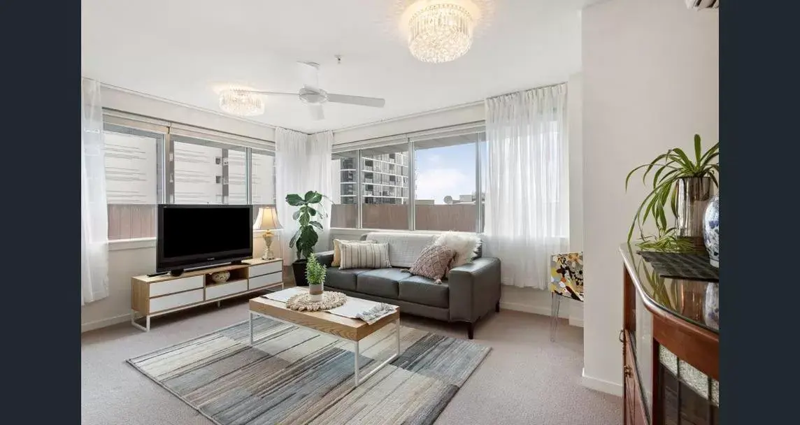 Seating Area in Link Portside Wharf Apartment Hotel