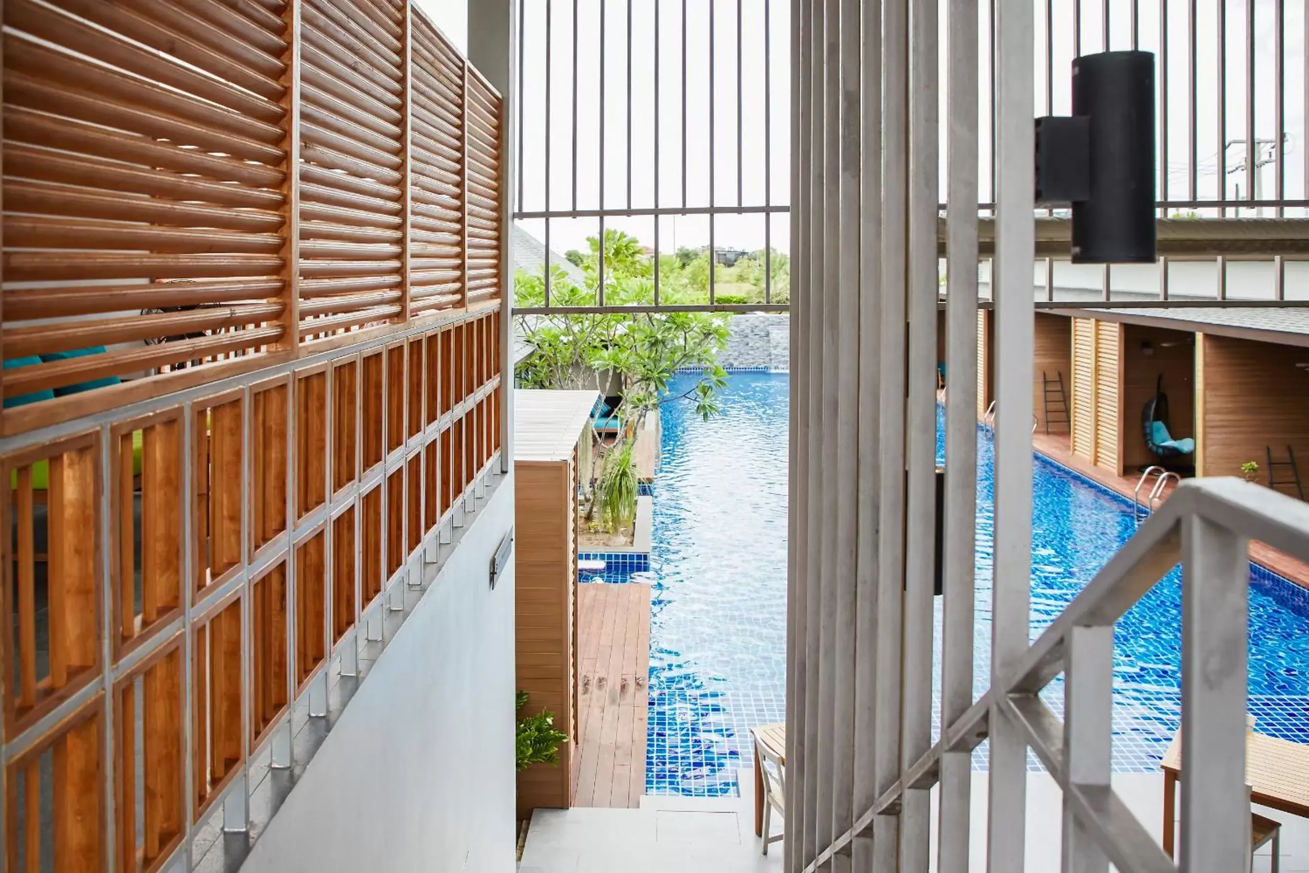 Balcony/Terrace, Pool View in Vann Hua Hin Resort