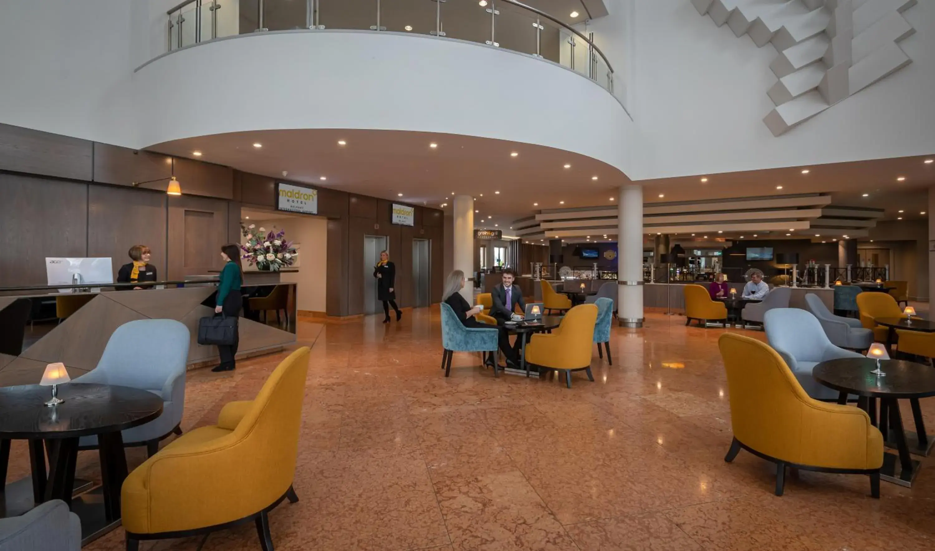 Lobby or reception, Lounge/Bar in Maldron Hotel Belfast International Airport