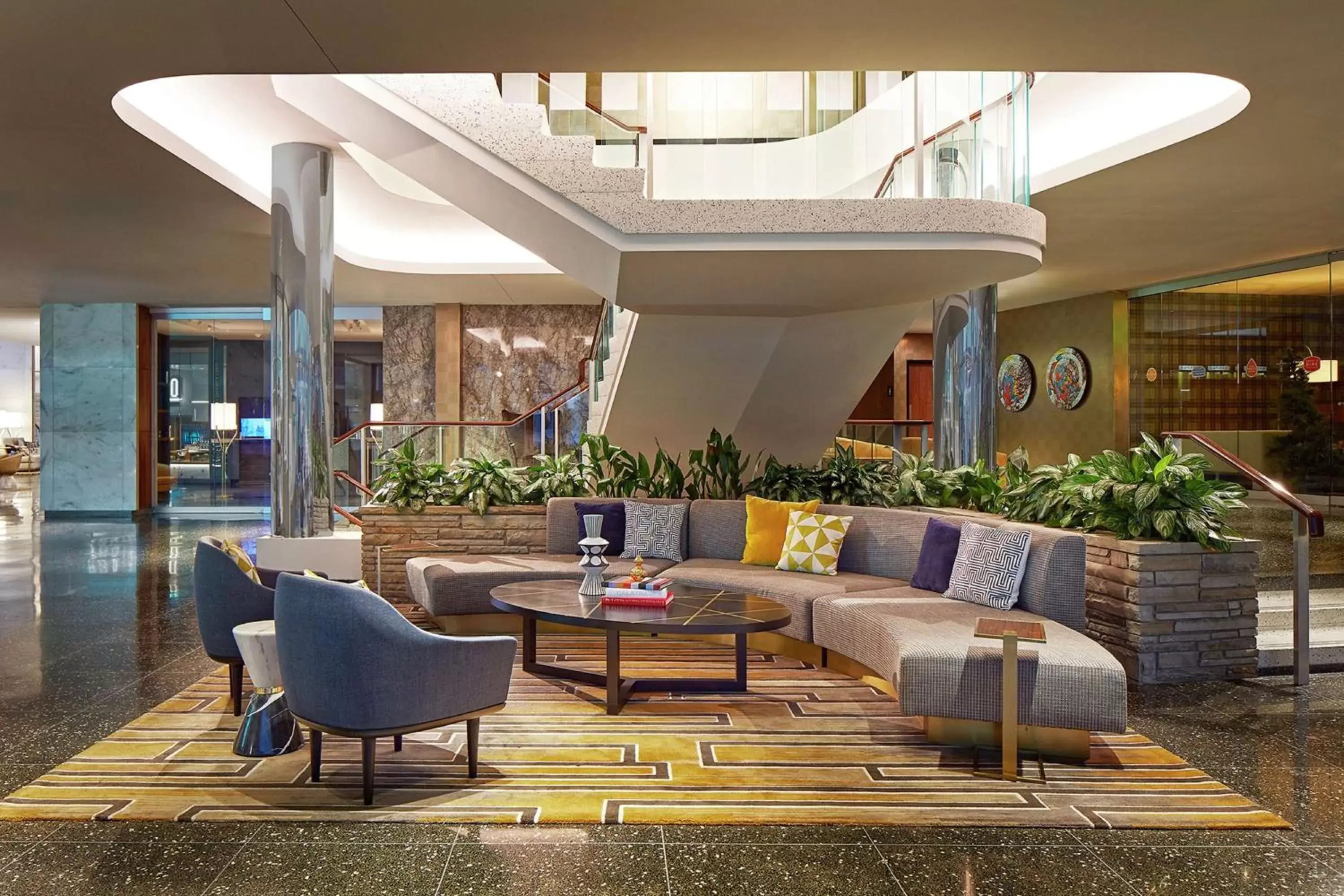 Lobby or reception, Lounge/Bar in The Statler Dallas, Curio Collection By Hilton