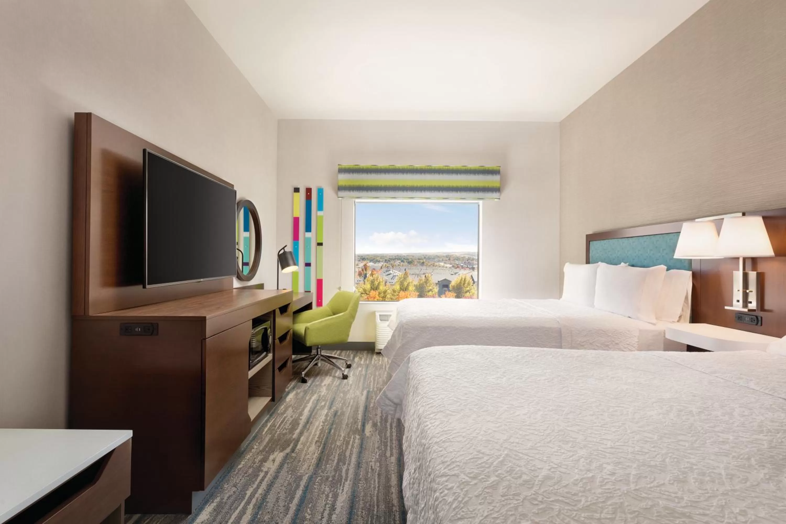 Queen Room with Two Queen Beds - Hearing Accessible/Non-Smoking in Hampton Inn West Valley Salt Lake City