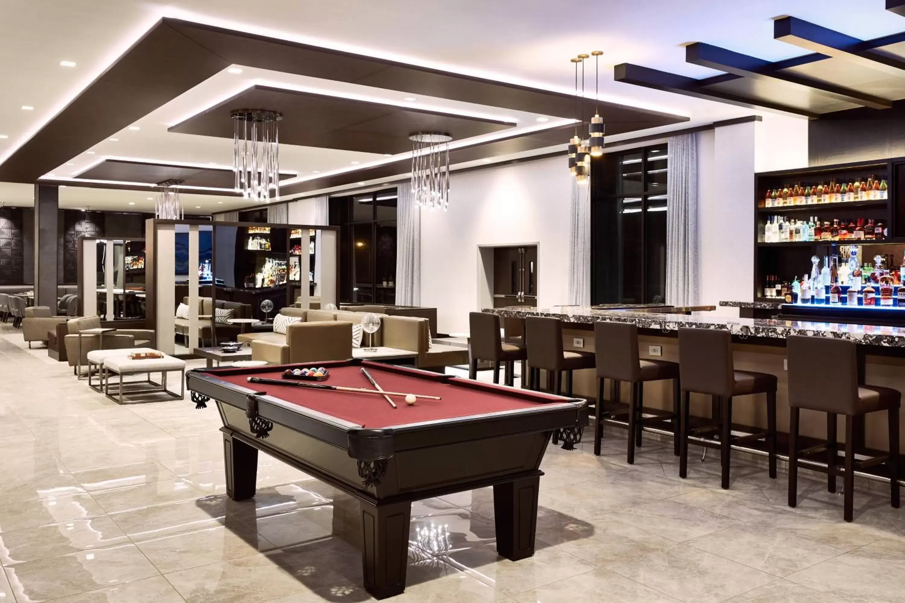 Swimming pool, Billiards in AC Hotel by Marriott Bridgewater