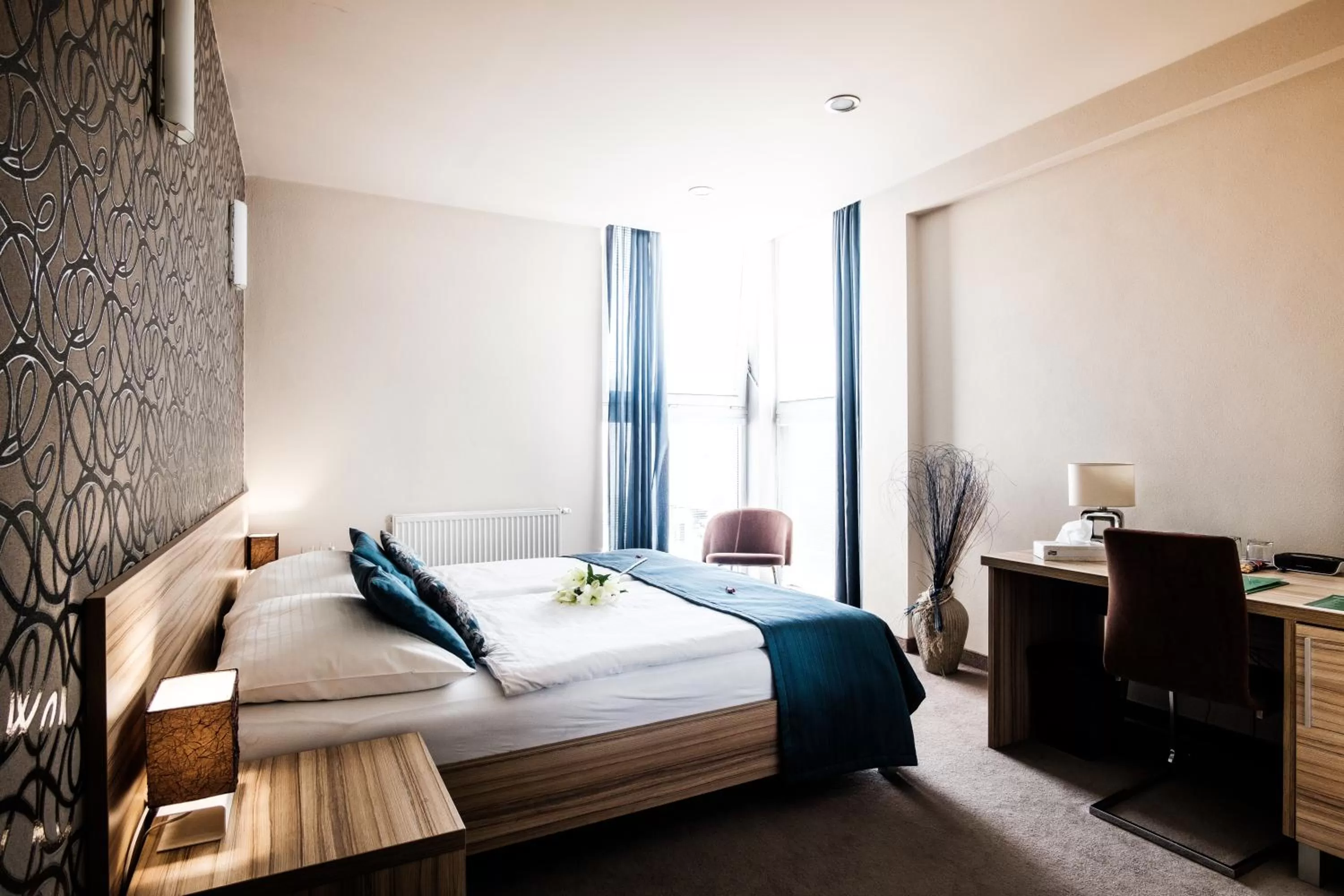 Bedroom, Bed in Hotel Deluxe with free Wellness and Fitness Centrum