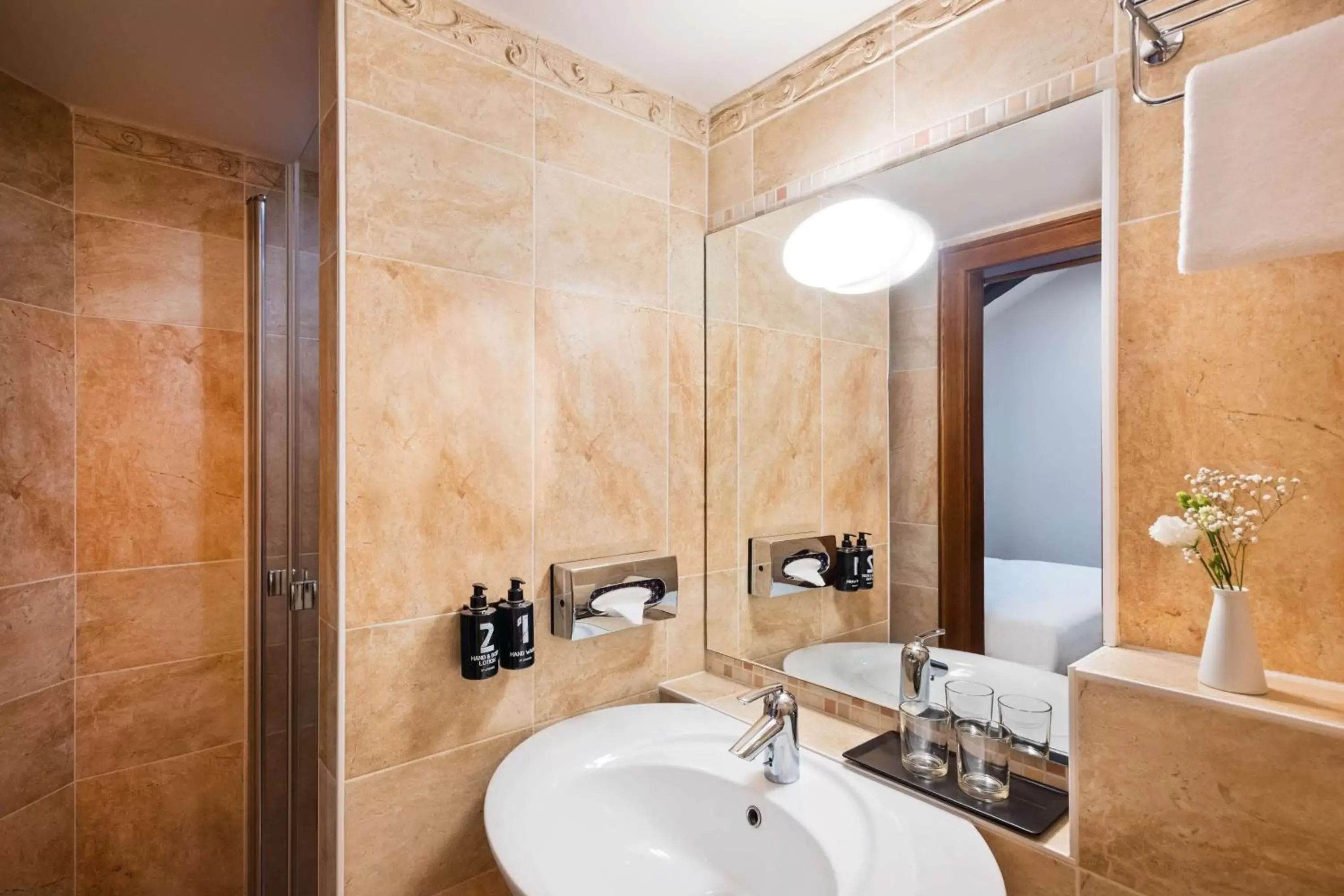 Bathroom in Lindner Hotel Prague Castle, part of JdV by Hyatt