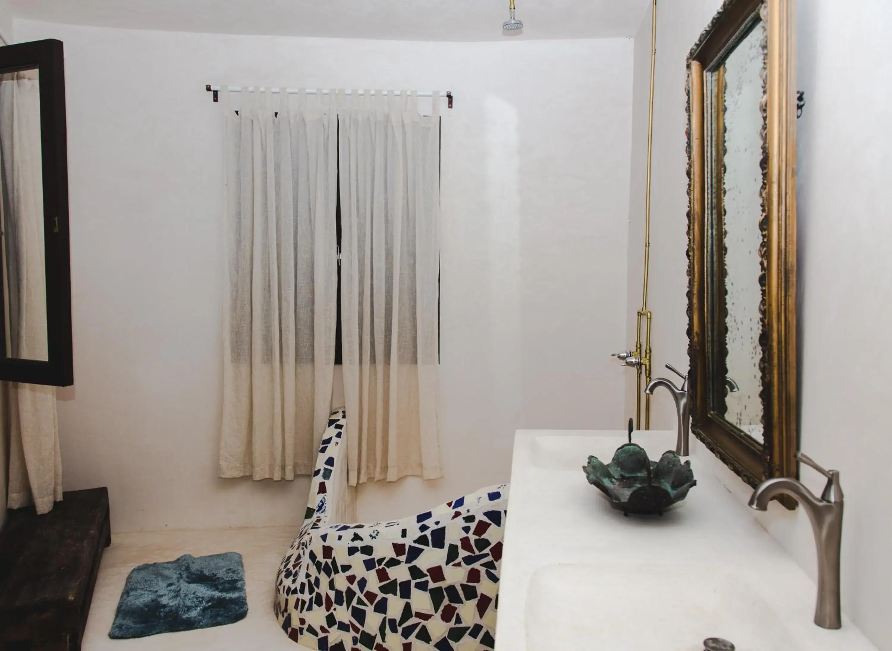 Bathroom, Bed in Casa Ambar Tulum - Great location and access to a Private Cenote & Beach 2 Km Away - Adults Only