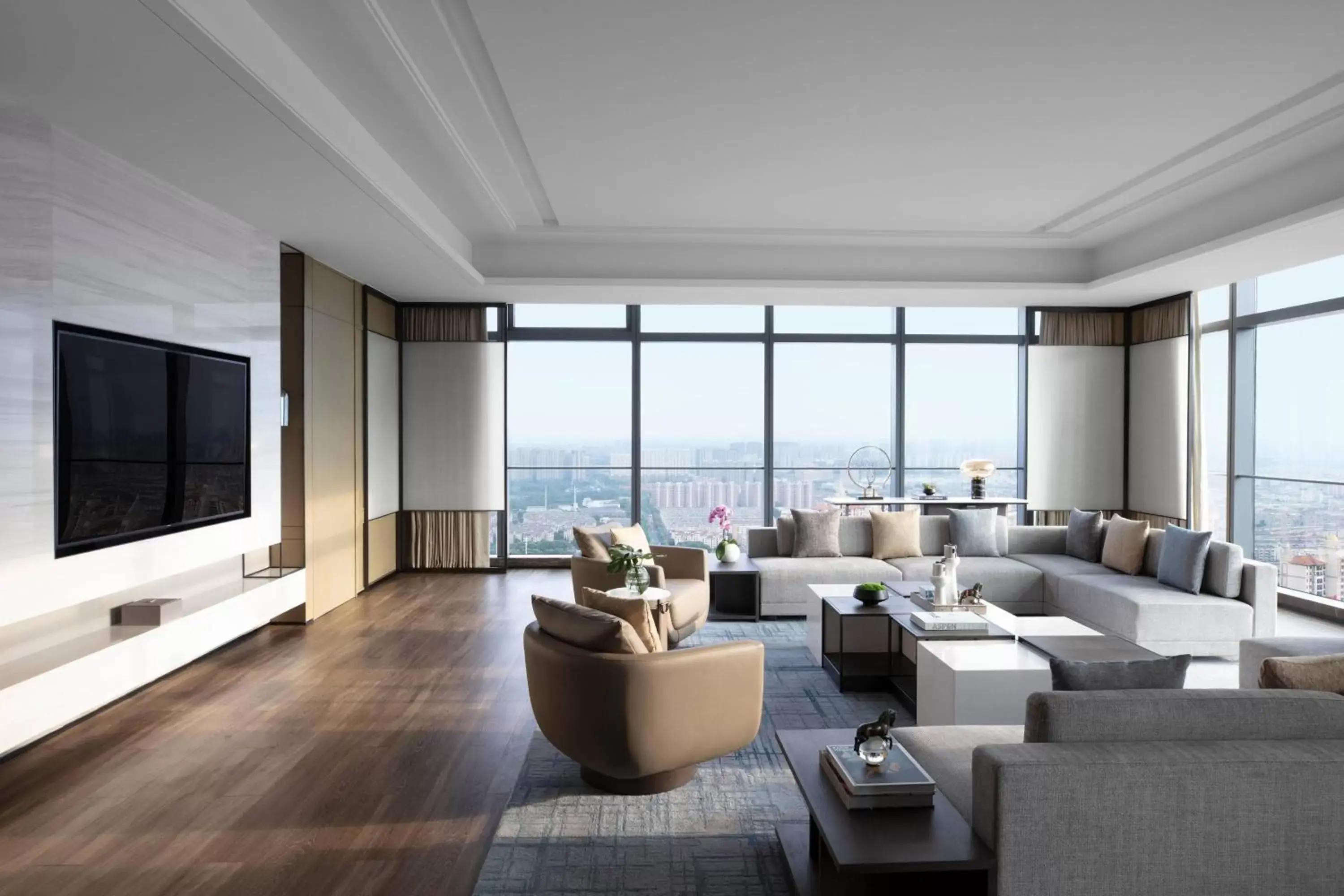 Living room, Seating Area in Zhangjiagang Marriott Hotel