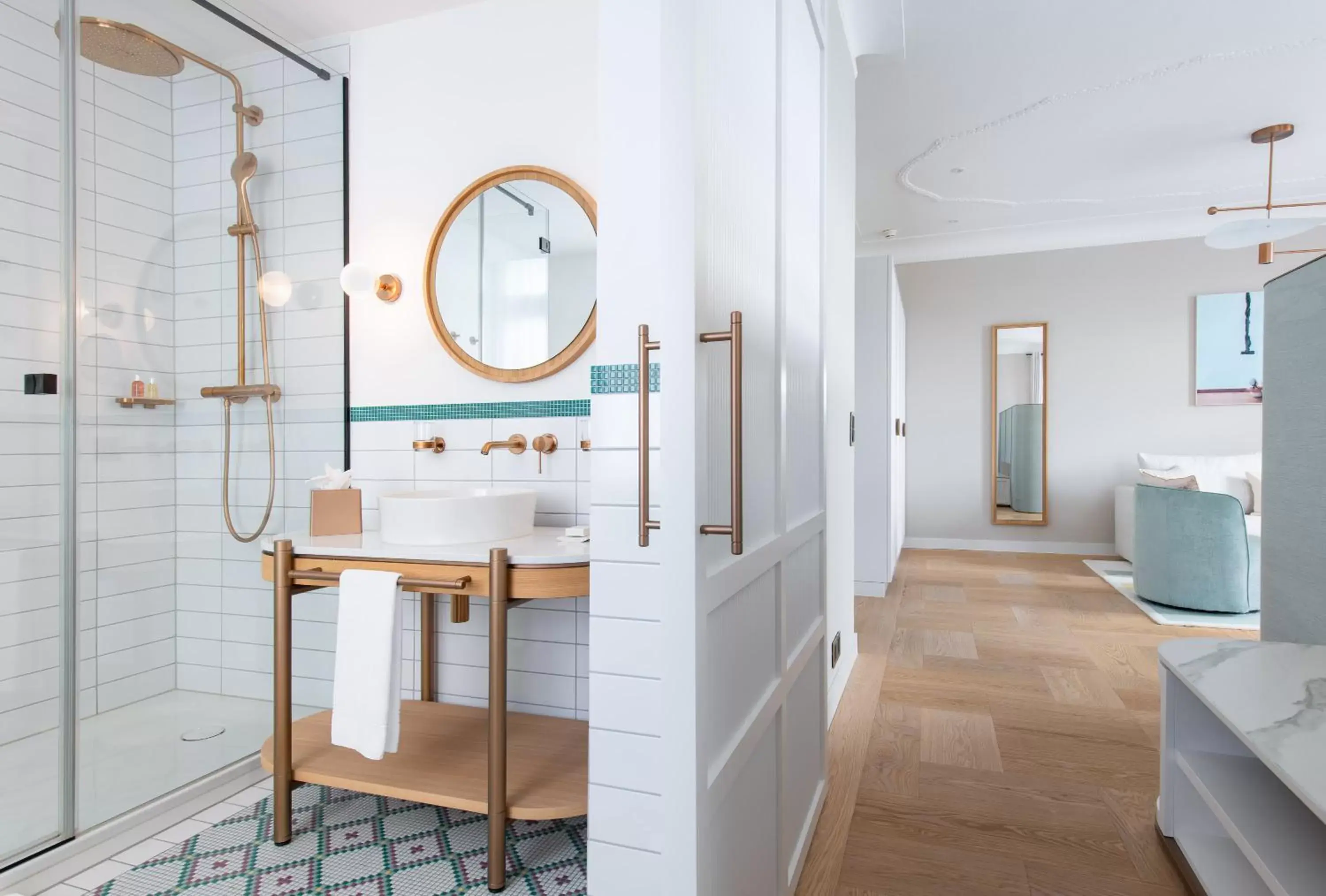 Photo of the whole room, Bathroom in Art Deco Hotel Montana Luzern