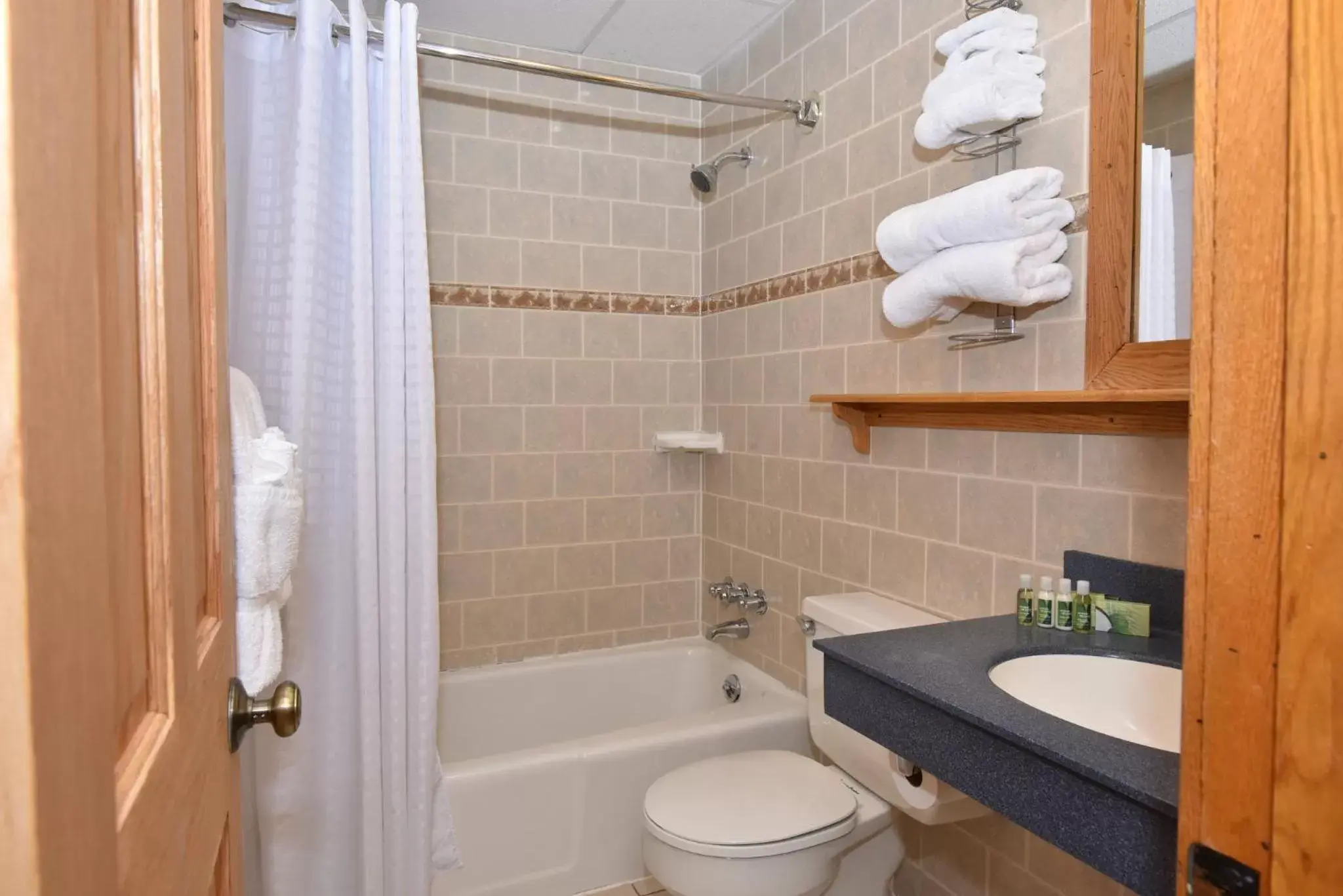 Photo of the whole room, Bathroom in Slopeside Hotel by Seven Springs Resort