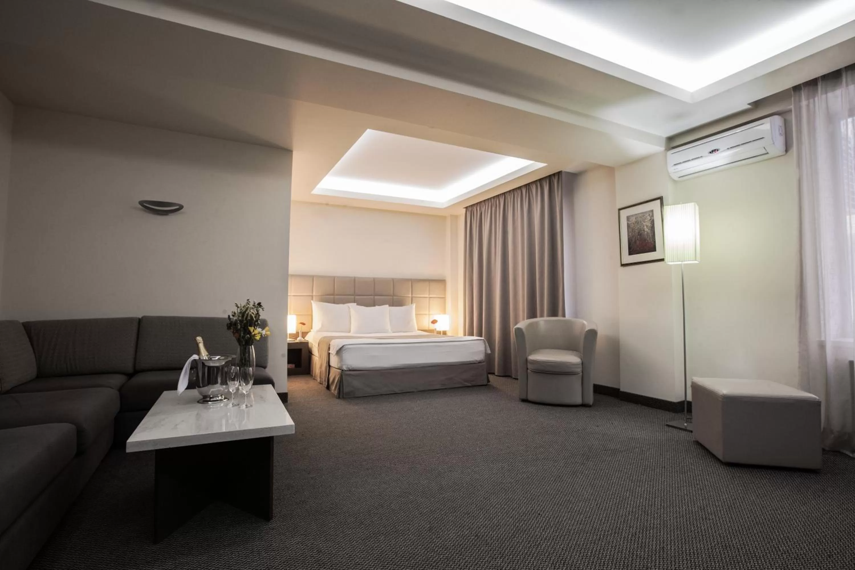 Bed in Aviatrans Hotel