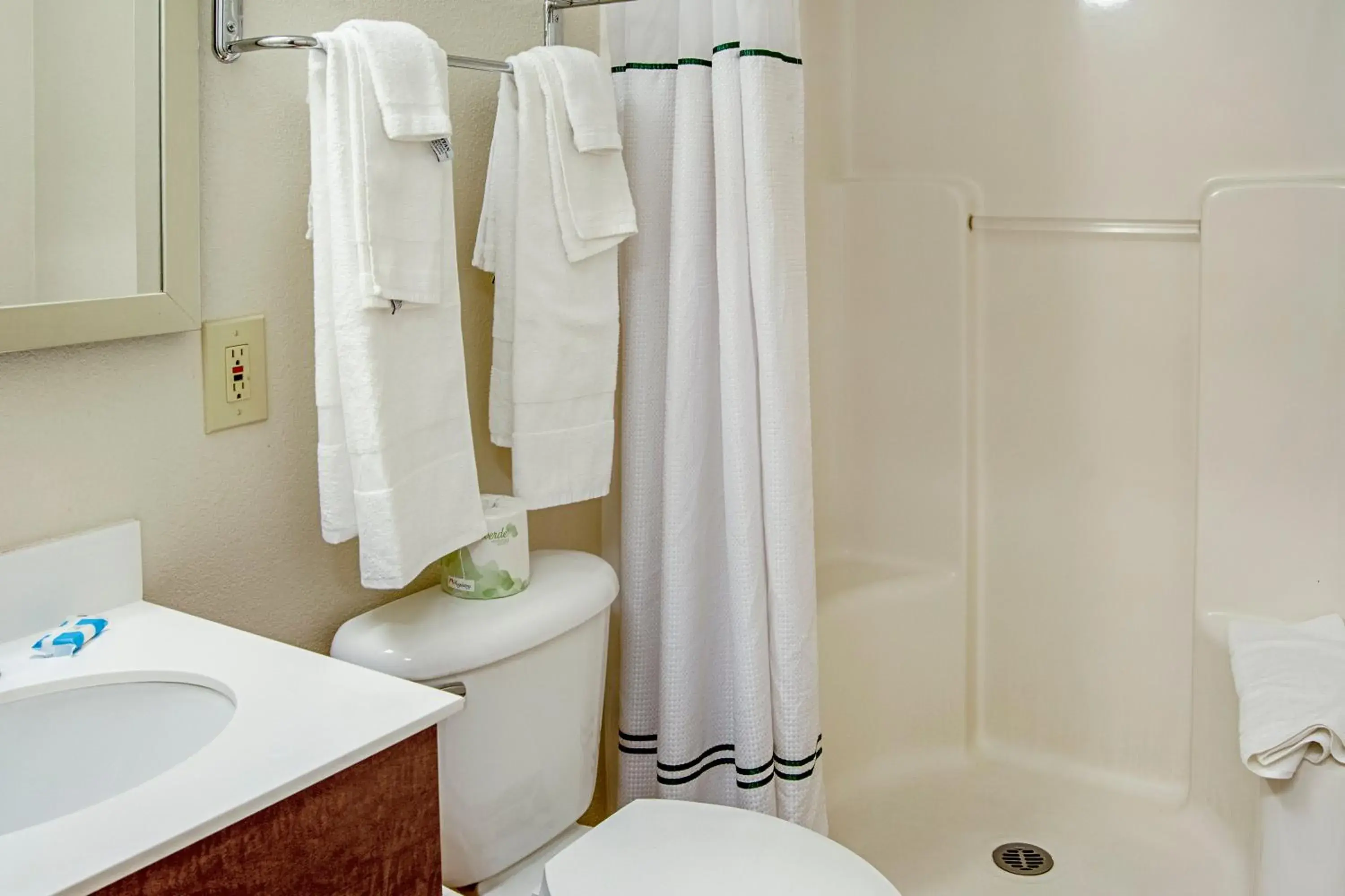 Photo of the whole room, Bathroom in HomeTowne Studios by Red Roof Salem, OR