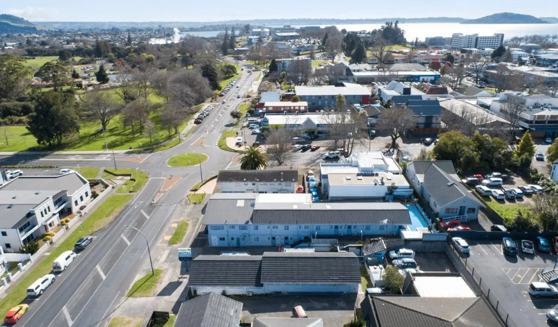 Property building, Bird's-eye View in Kowhai Motel Rotorua