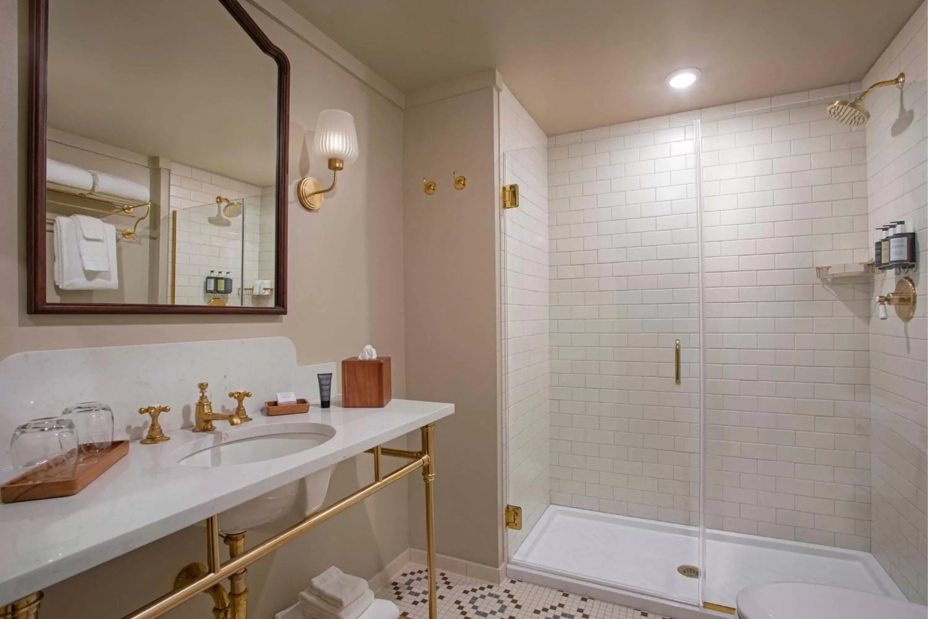 Bathroom in Grand Adirondack Hotel, Lake Placid, a Tribute Portfolio Hotel