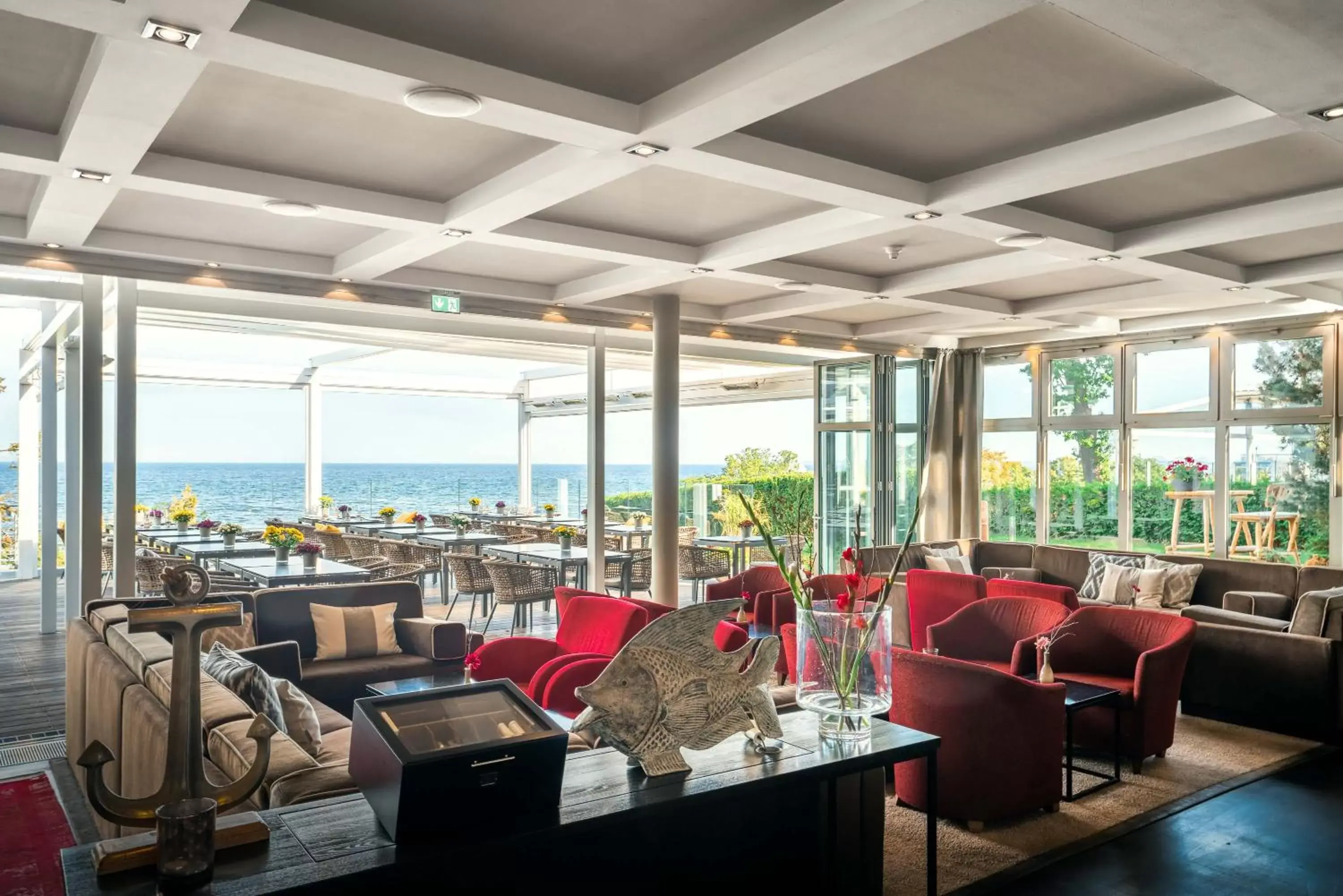 Lounge or bar, Restaurant/Places to Eat in Strandhotel Ostseeblick