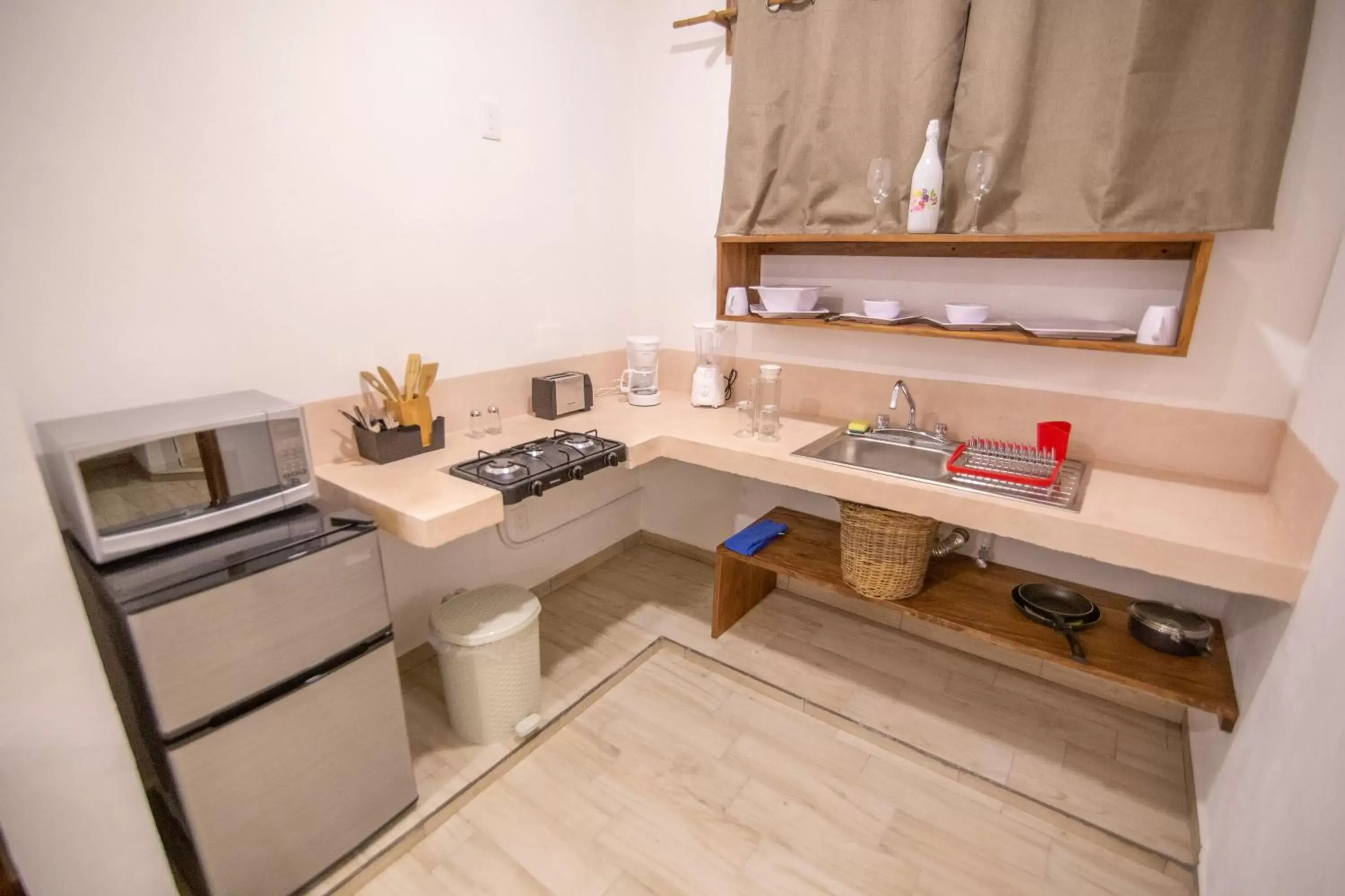 Kitchen or kitchenette, Bathroom in Aldea San Lam - Oasis Of Tulum