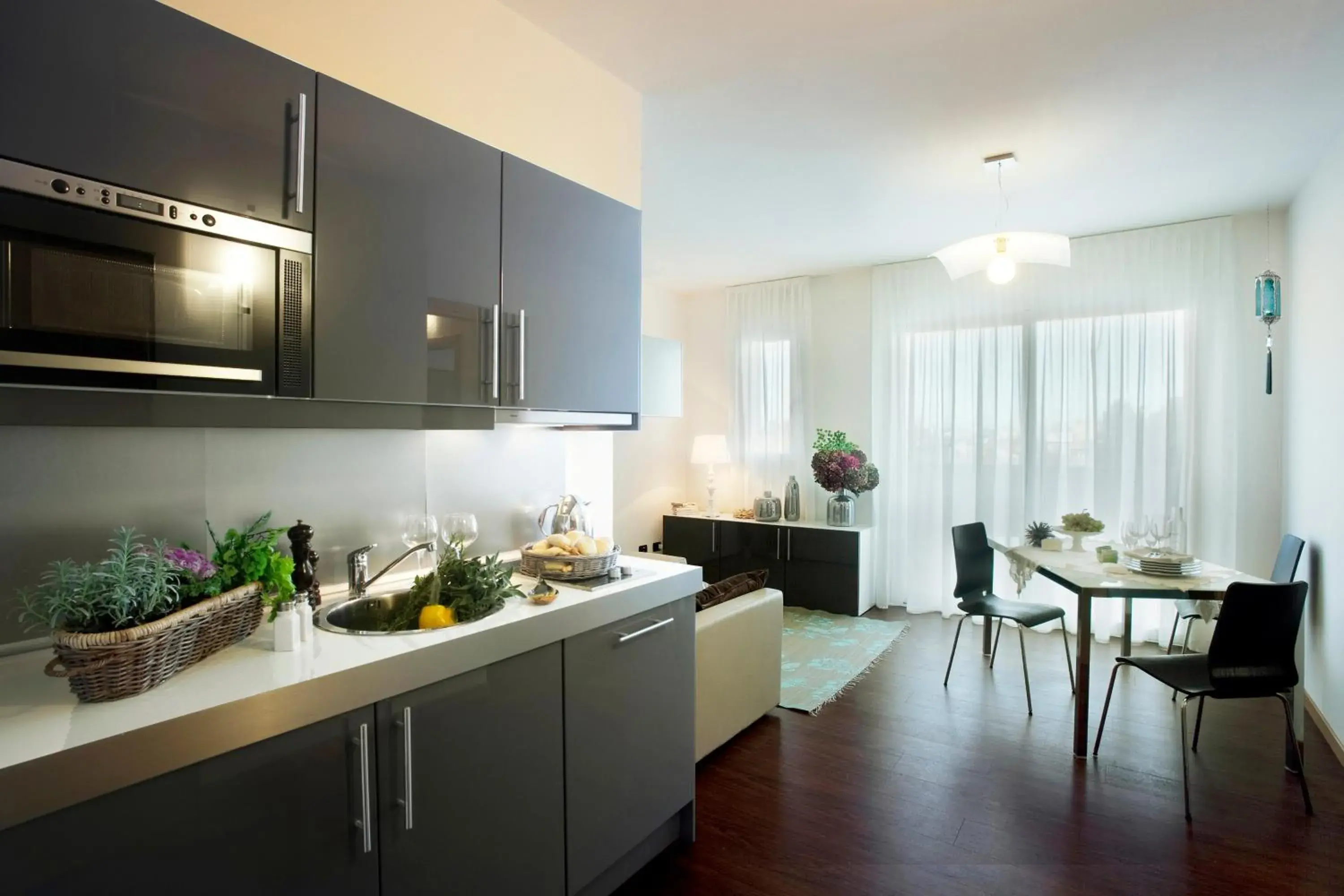 Kitchen or kitchenette in D-Place Hotel & Suite