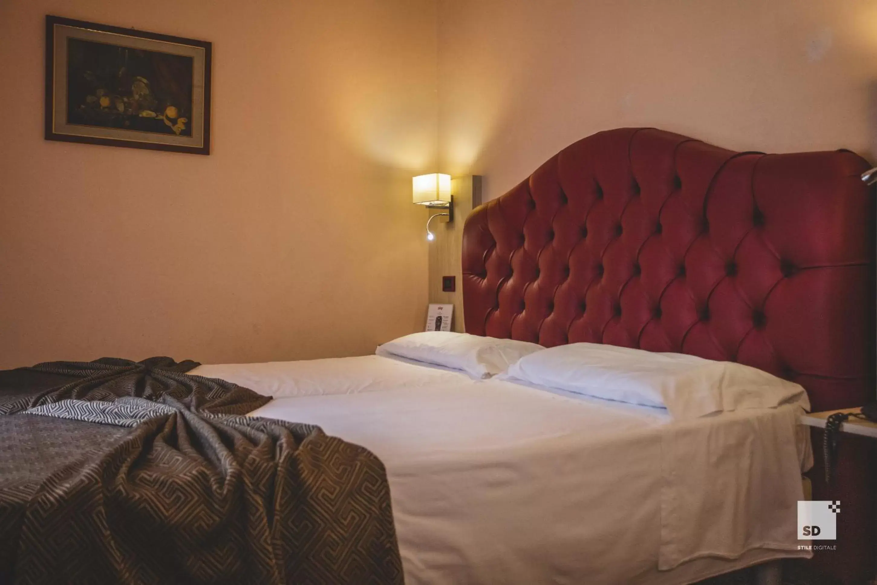 Decorative detail, Bed in Hotel La Pace