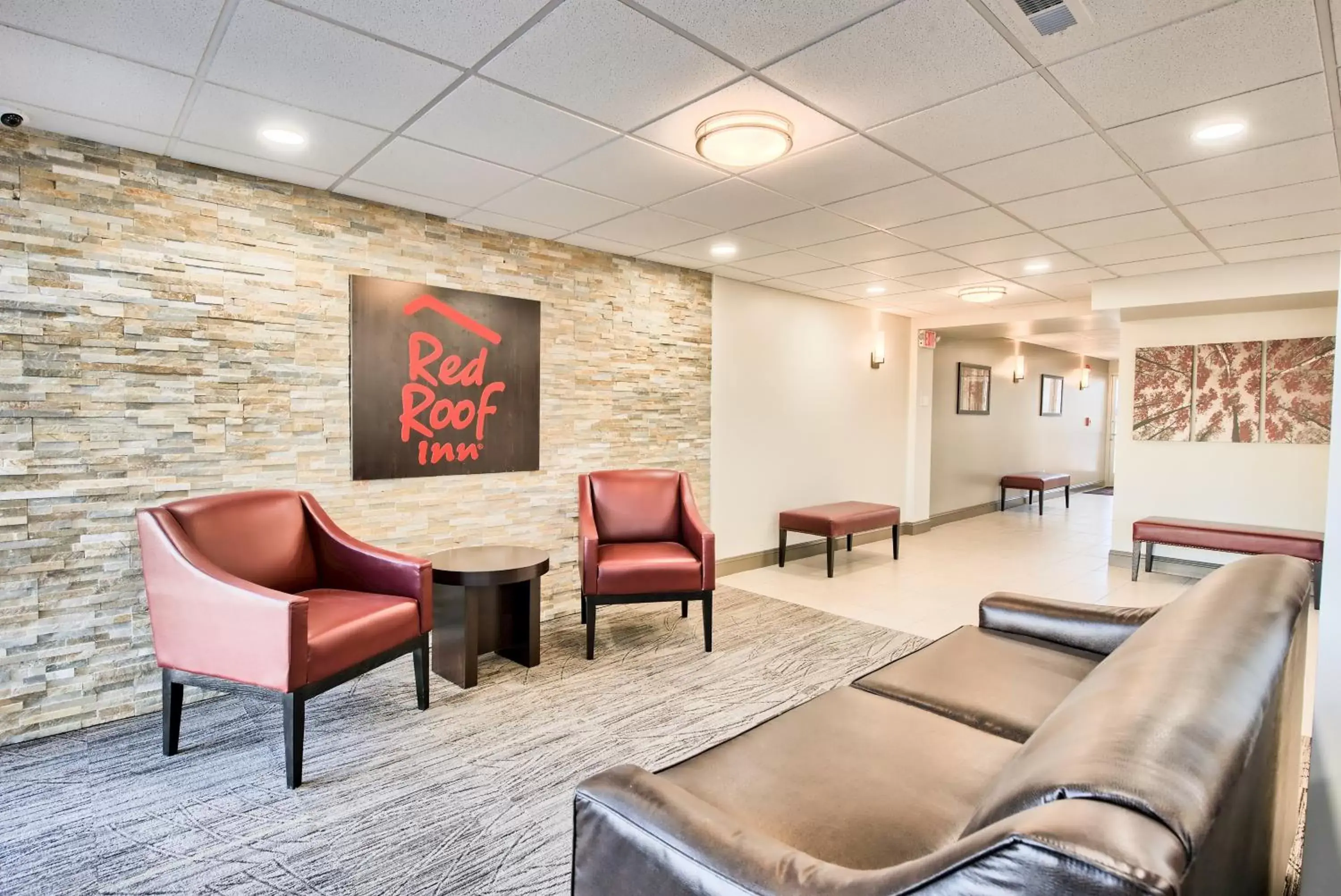 Lobby or reception, Lounge/Bar in Red Roof Inn Dayton - Moraine/U of Dayton