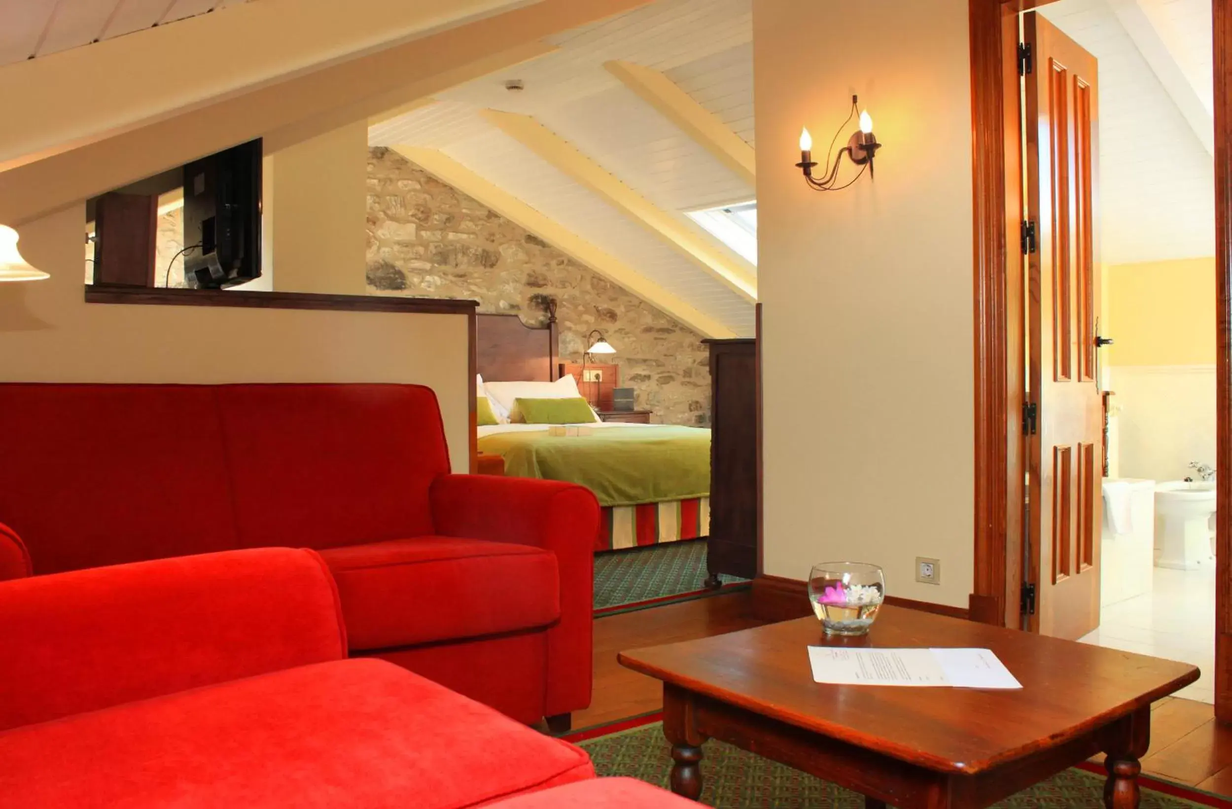 Photo of the whole room, Seating Area in Hotel Virxe da Cerca by Pousadas de Compostela