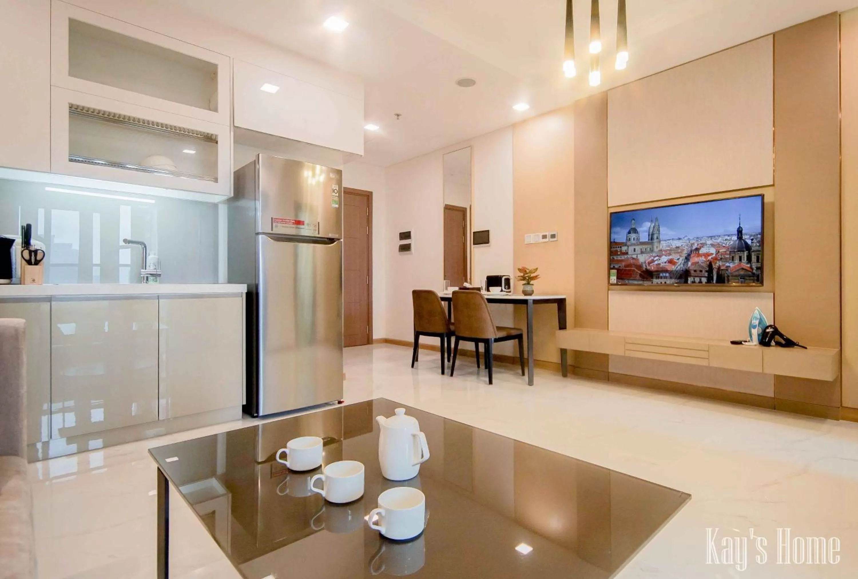 Living room in Vinhomes Central Park-Nice Homes