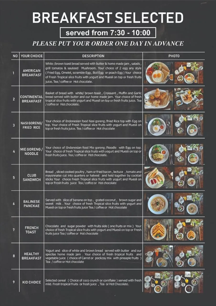 Food and drinks in Amoya Inn