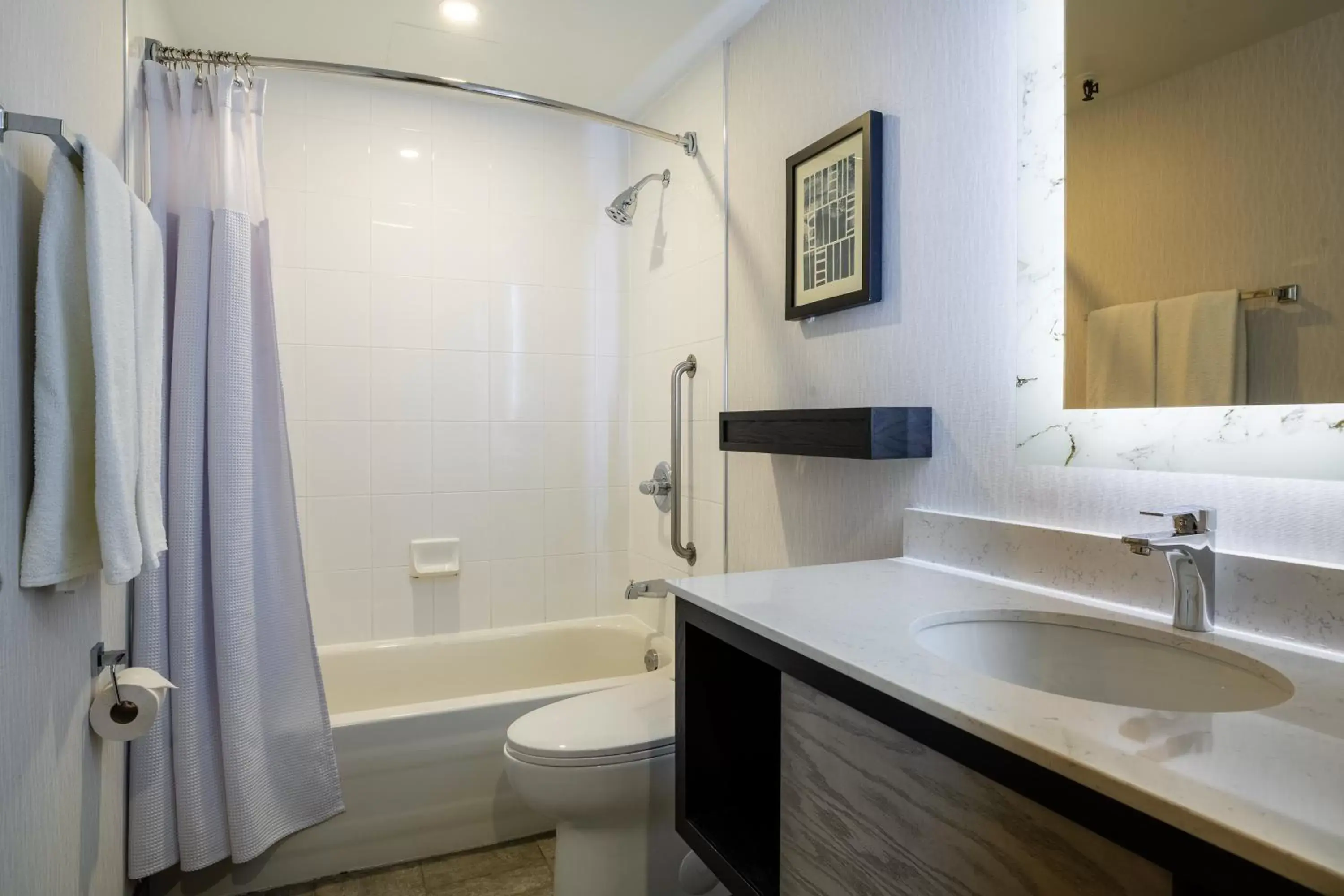 Shower, Bathroom in Crowne Plaza Hotel Moncton Downtown, an IHG Hotel