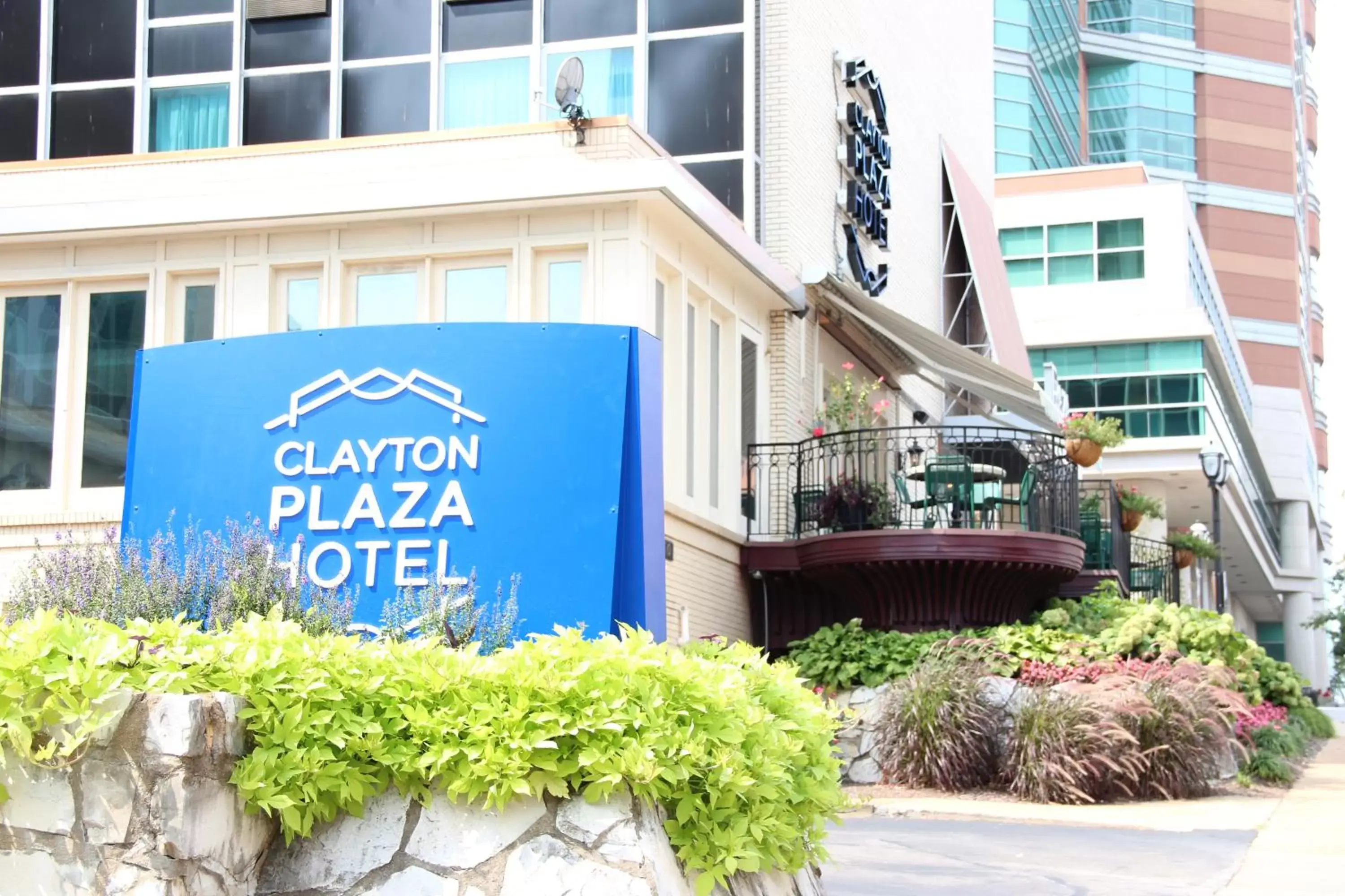 Property logo or sign, Property Building in Clayton Plaza Hotel & Extended Stay