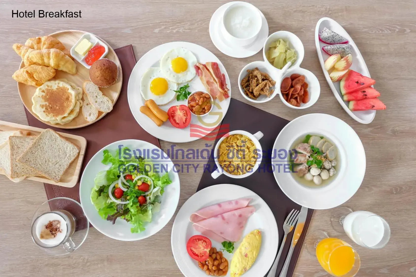 Breakfast in Golden City Rayong Hotel Breakfast in Golden City Rayong Hotel