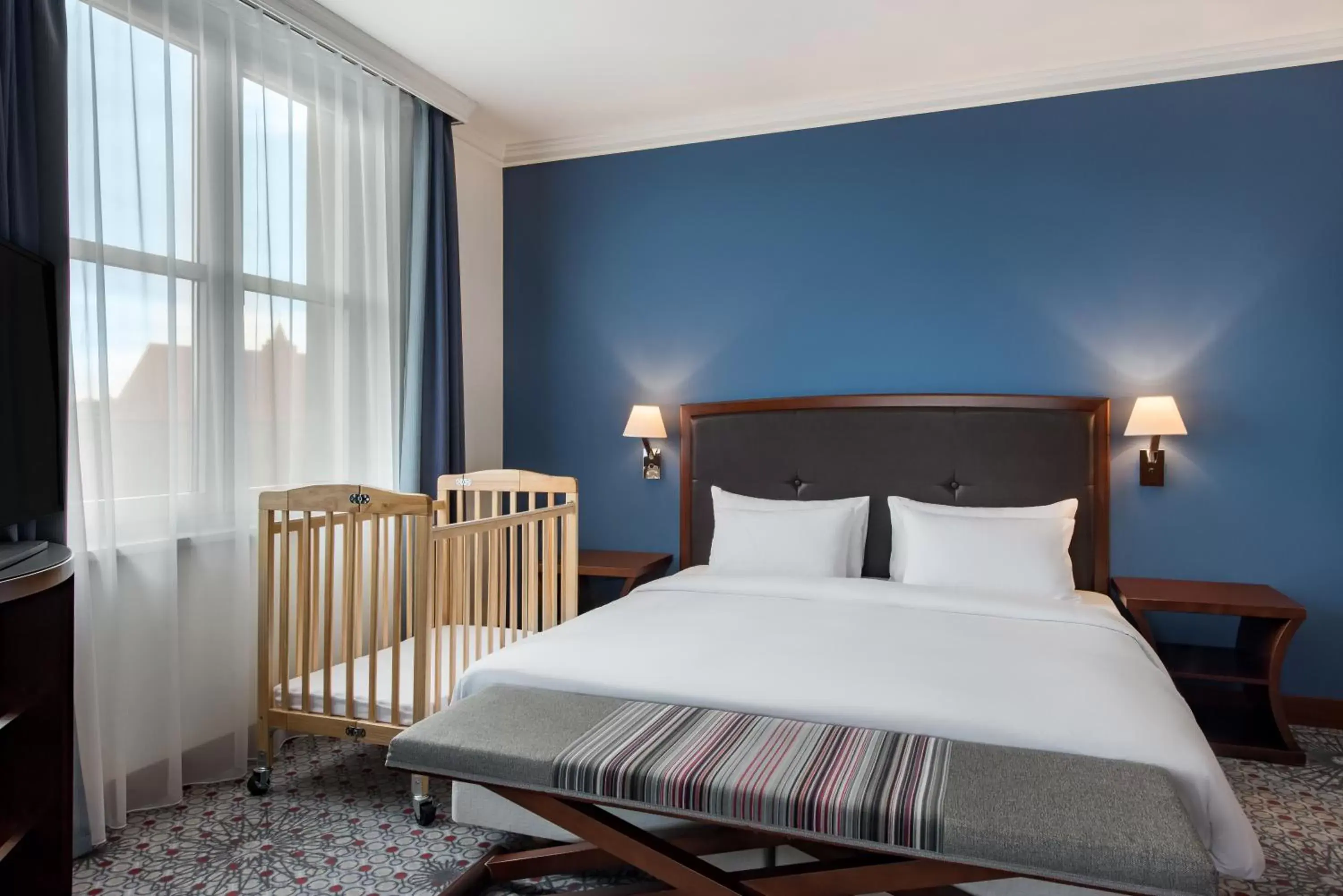Bed in Radisson Blu Hotel Wroclaw