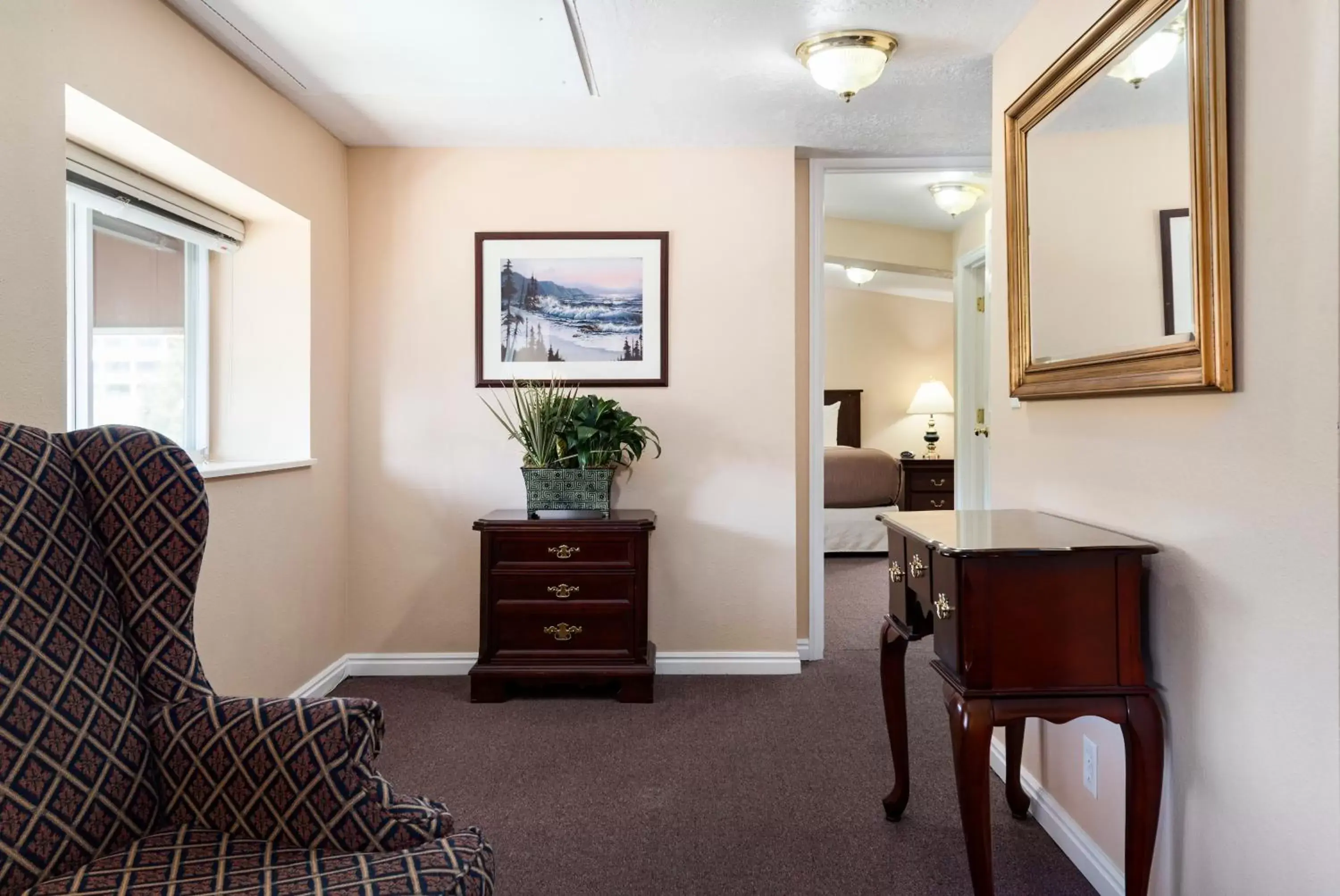 Living room, TV/Entertainment Center in The Kimball at Temple Square