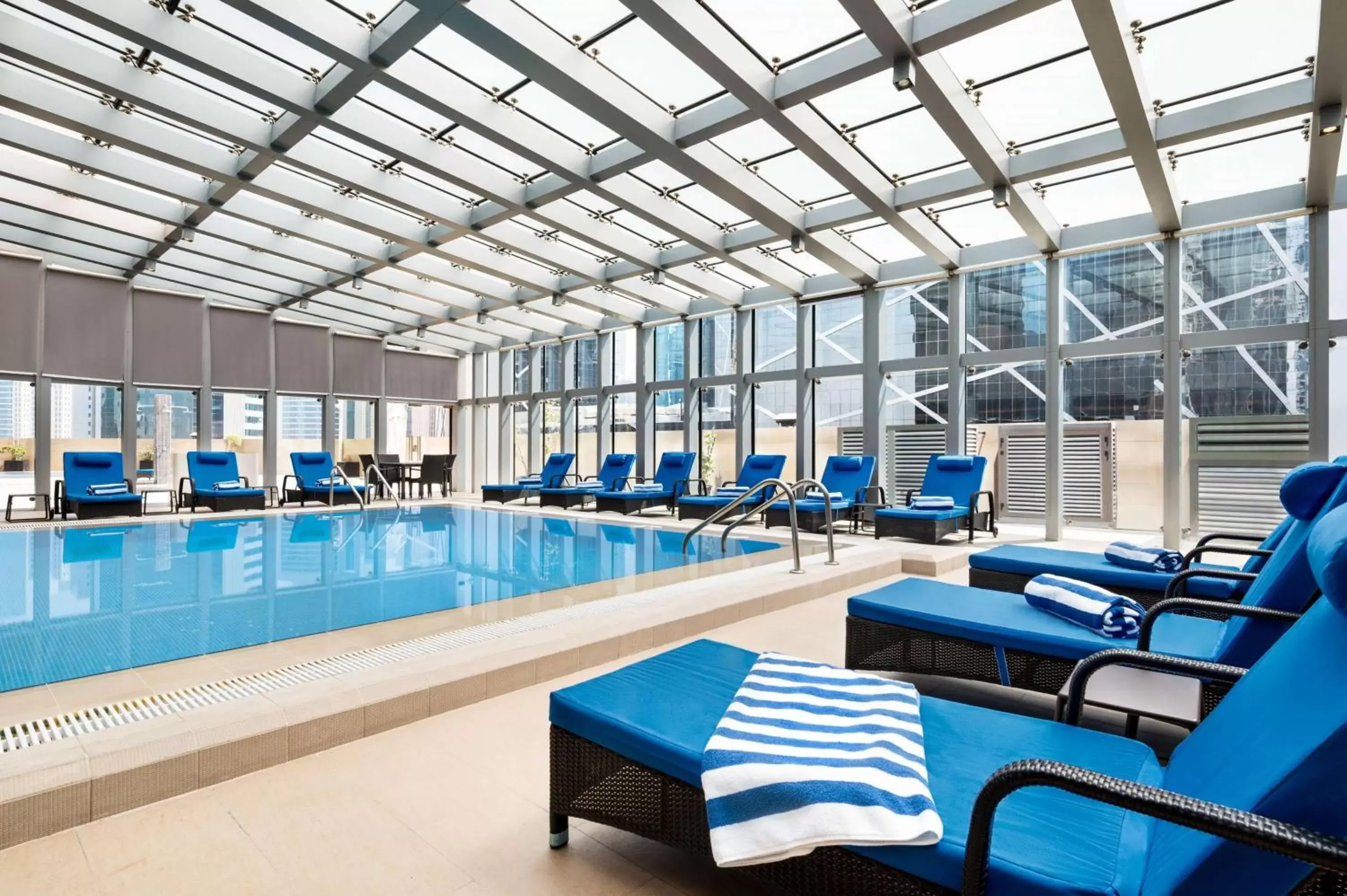 Pool view in Wyndham Doha West Bay Pool view in Wyndham Doha West Bay