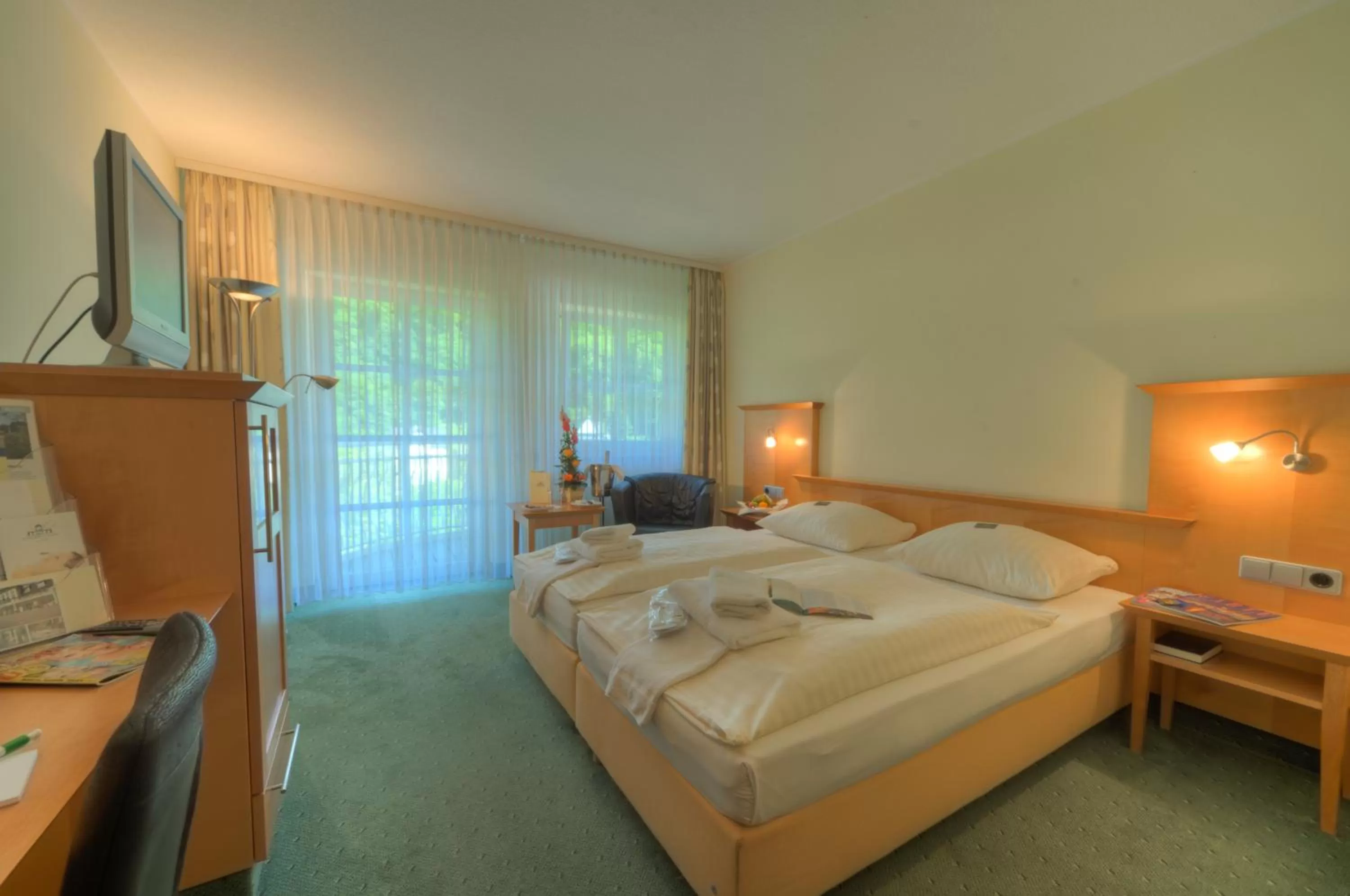 Photo of the whole room, Bed in Hotel Lahnschleife