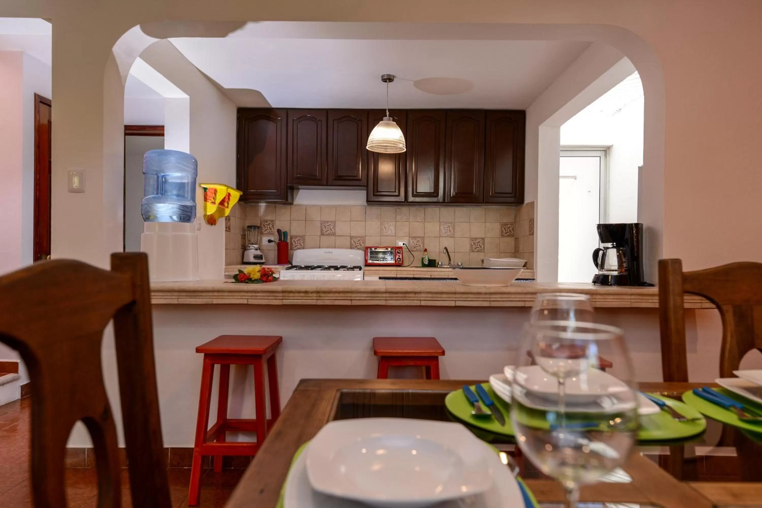 Kitchen or kitchenette in Hotel Villas Colibrí Suites & Bungalows
