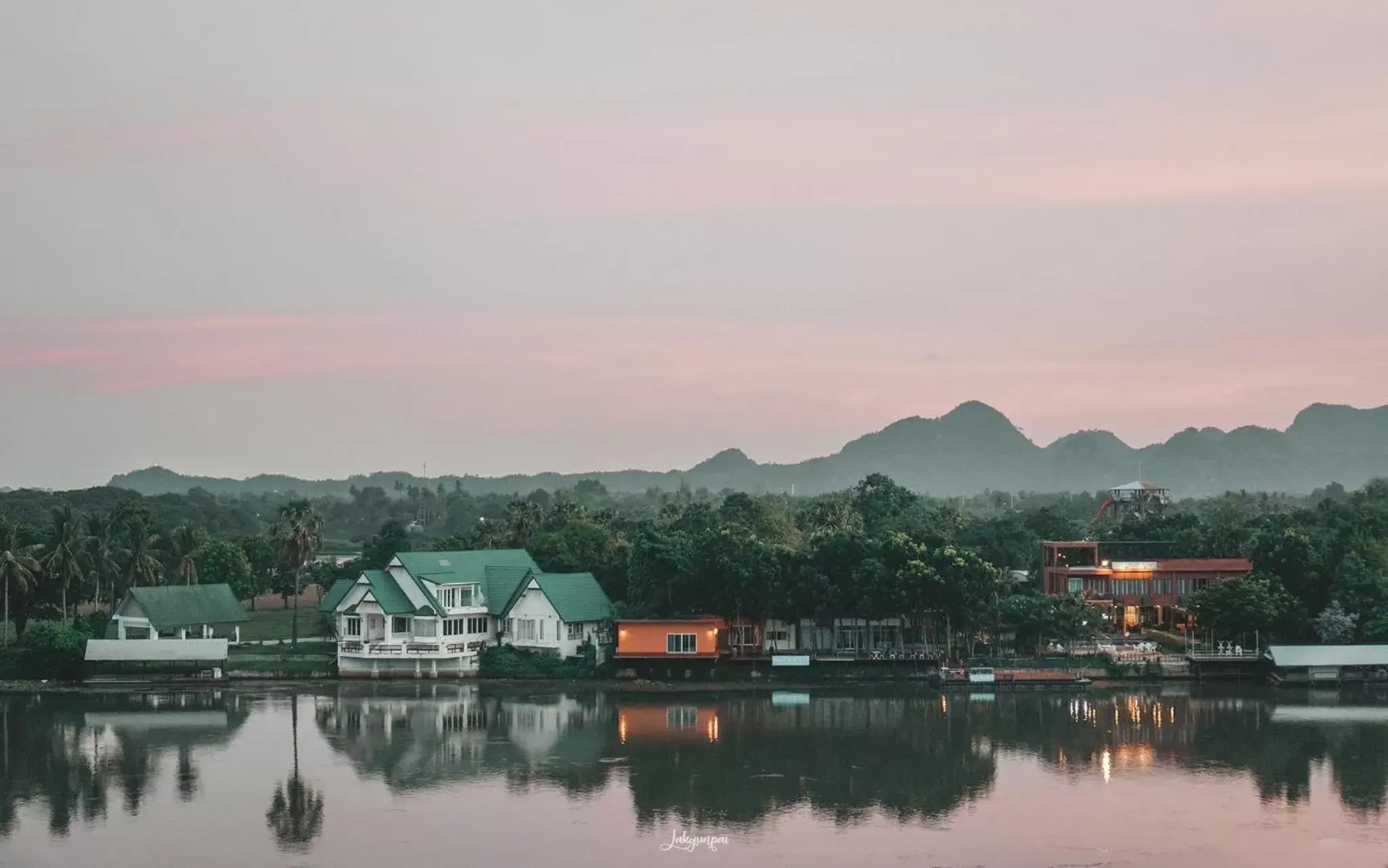 Natural landscape in Natee The Riverfront Hotel Kanchanaburi