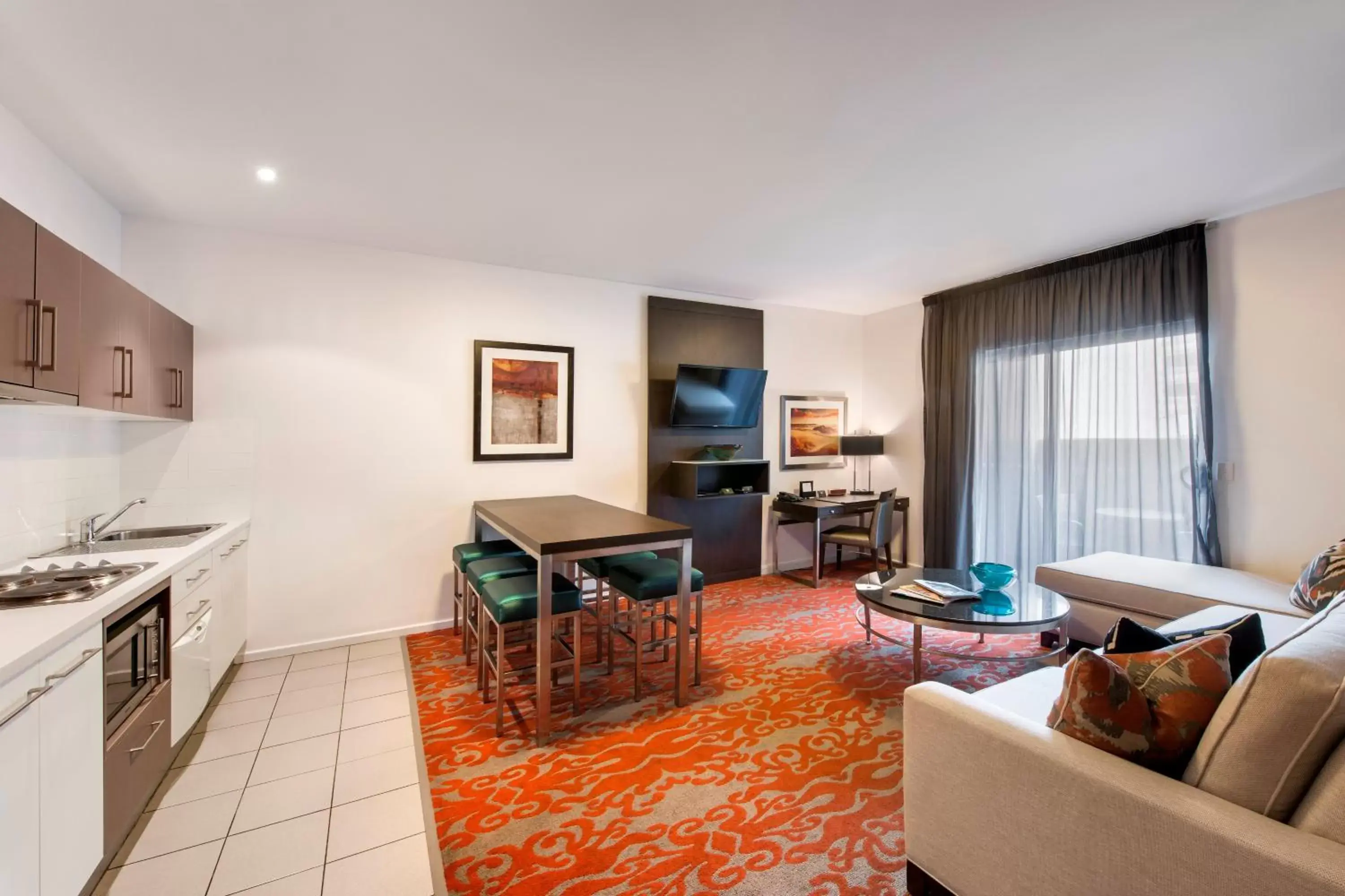 Living room, Seating Area in Miller Apartments