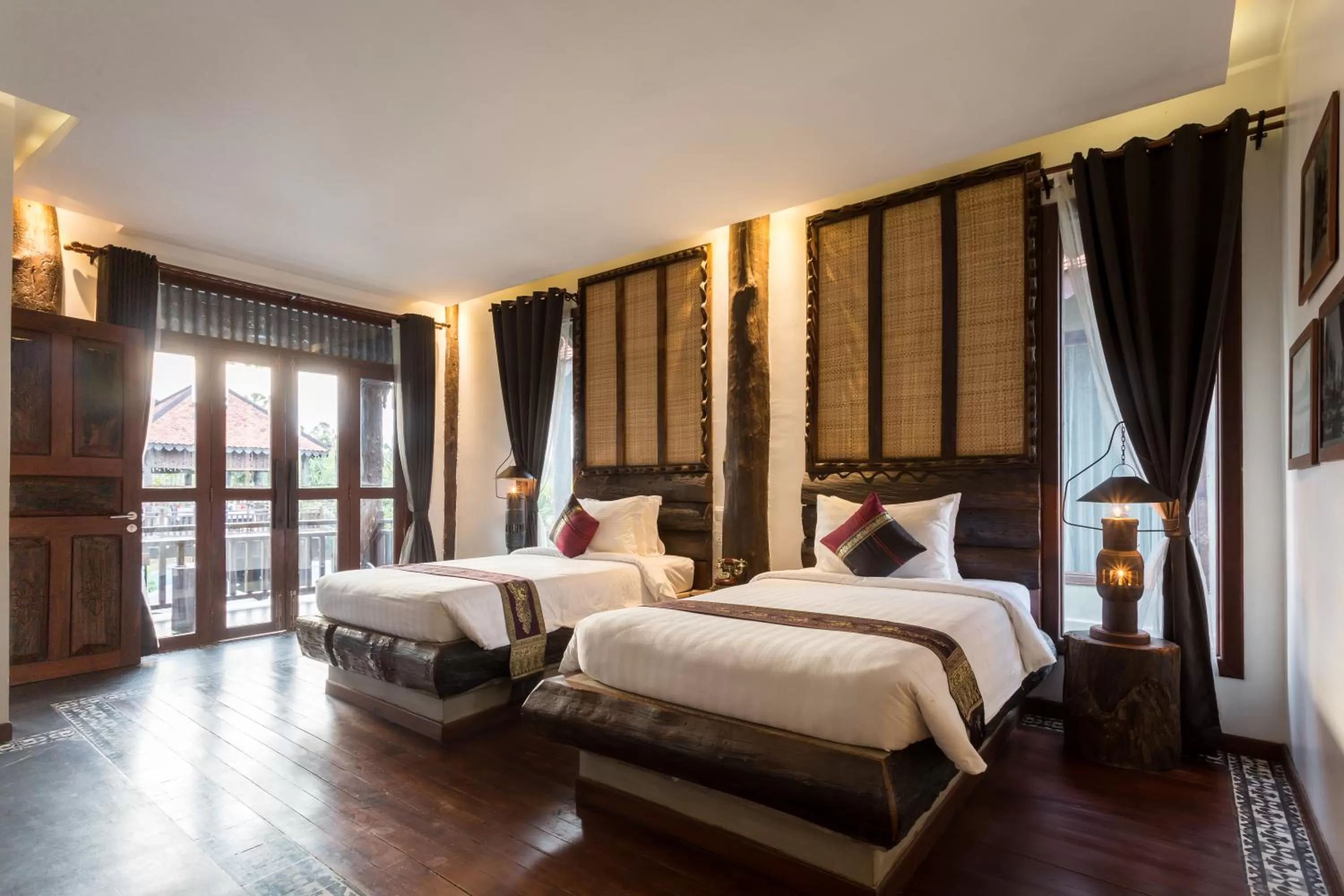 Bed in Java Wooden Villa & Residence