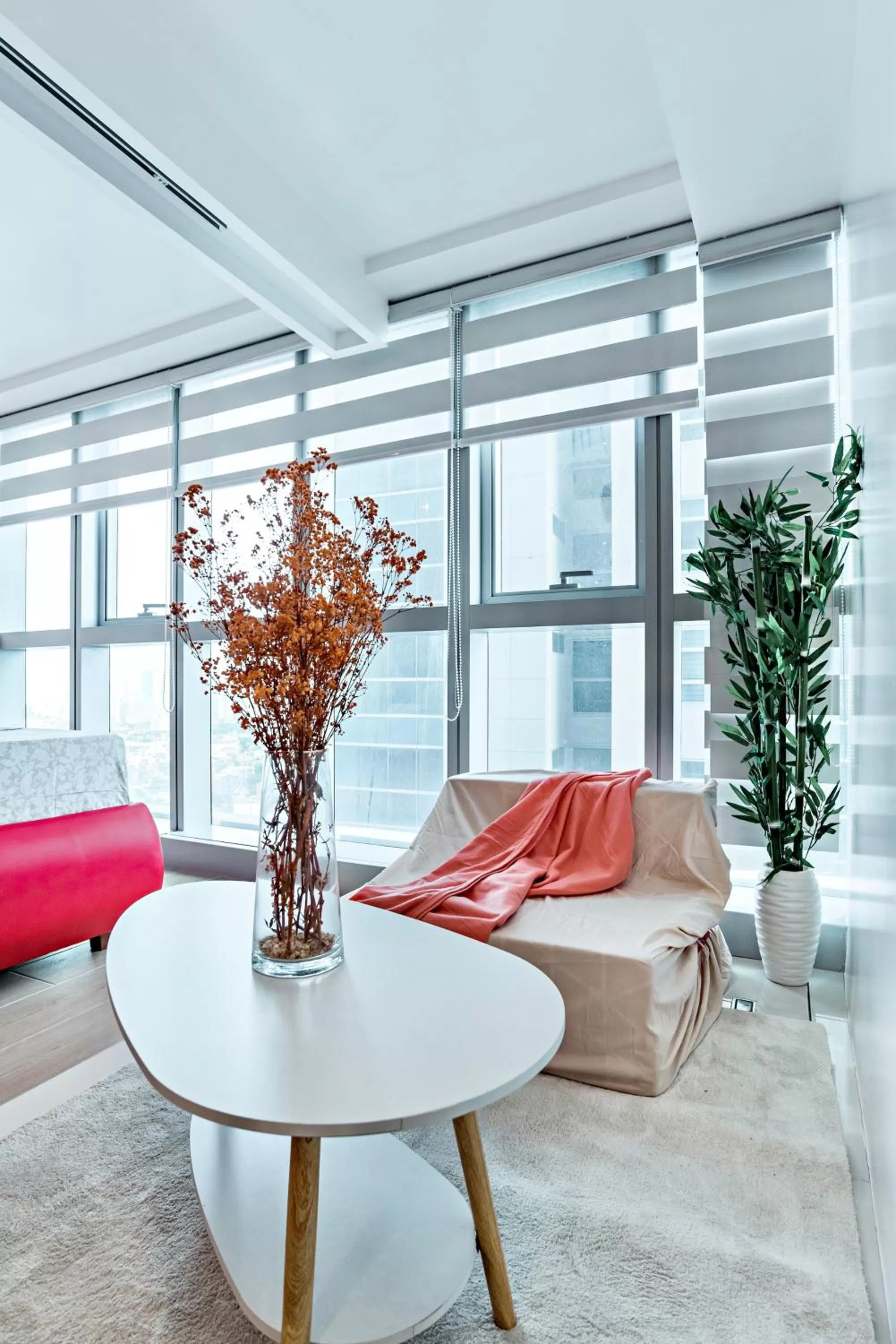 Living room in 1BR Suite in Uptown BGC