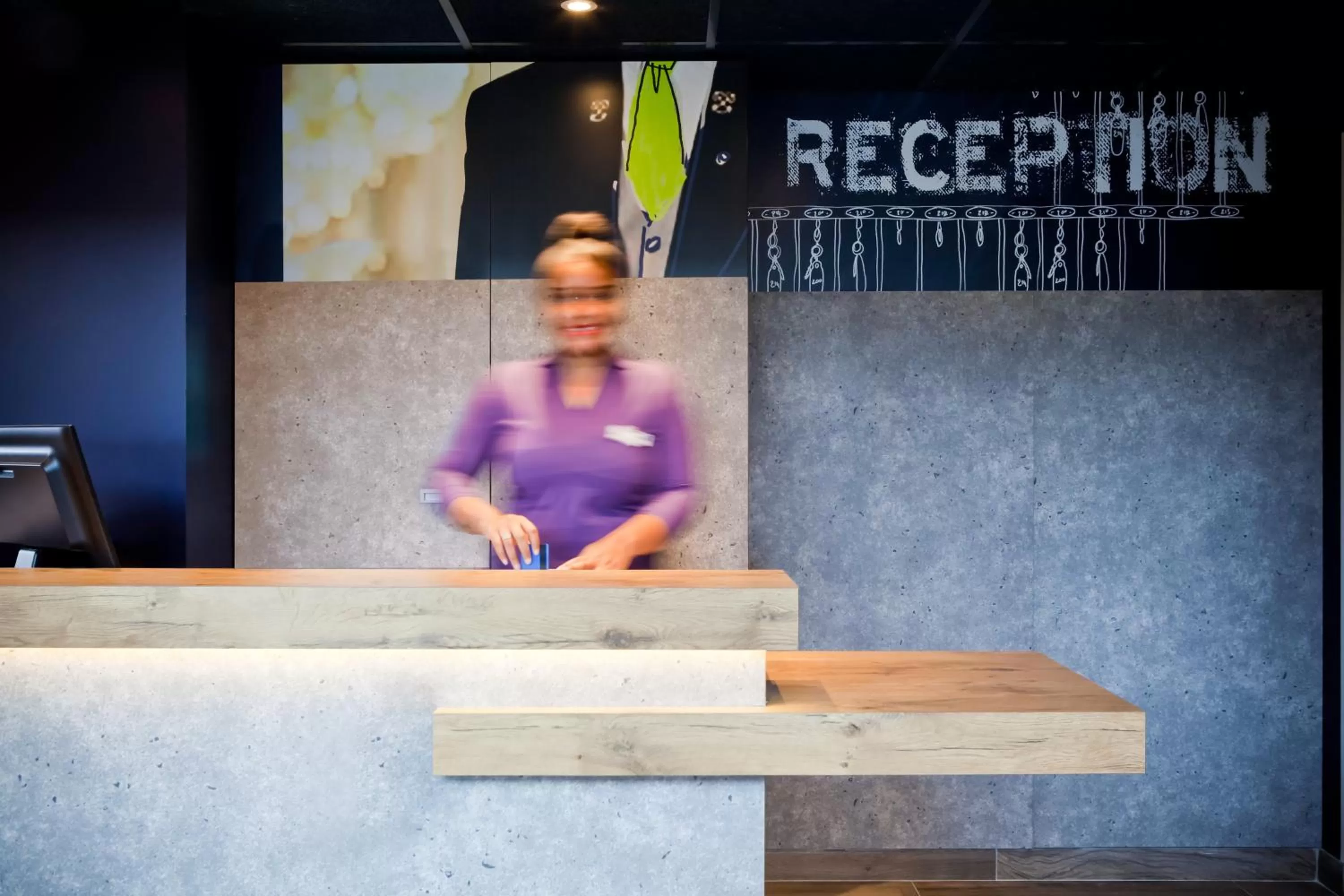 Lobby or reception in ibis budget Pontault Combault RN4 Marne La Vallée