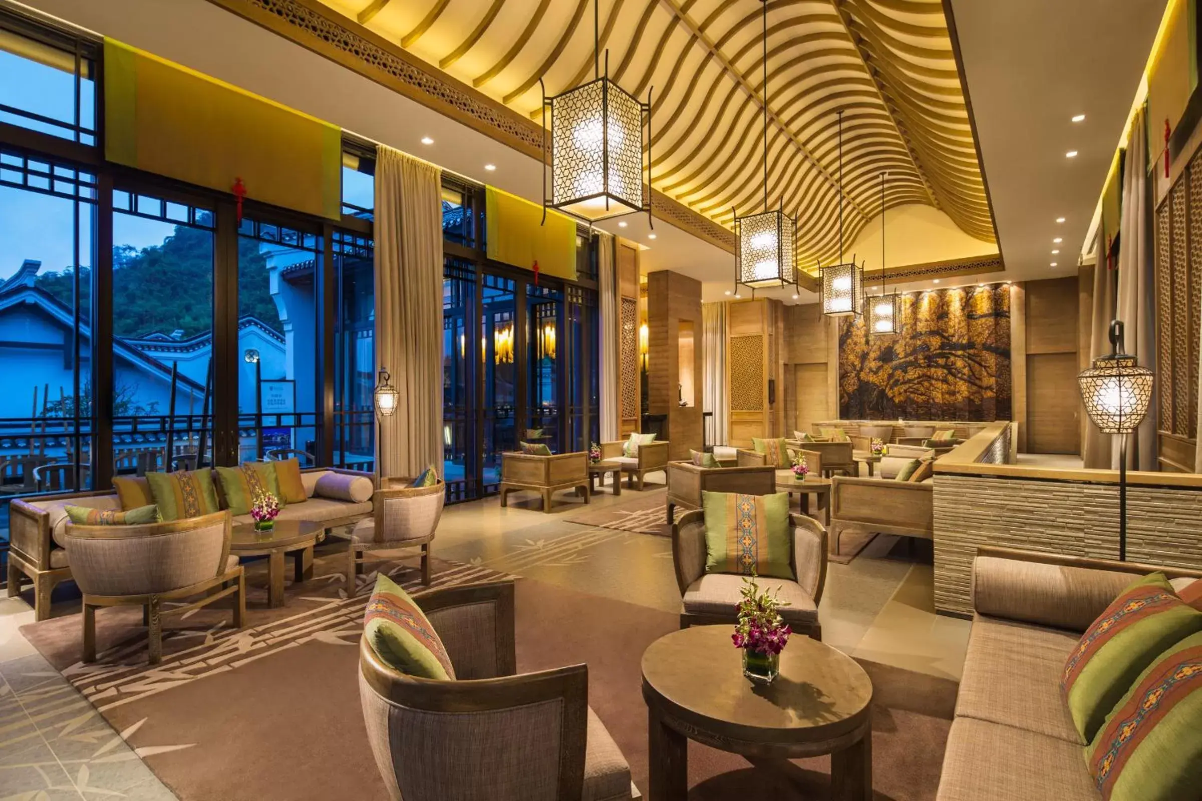 Lobby or reception in Banyan Tree Yangshuo Lobby or reception in Banyan Tree Yangshuo