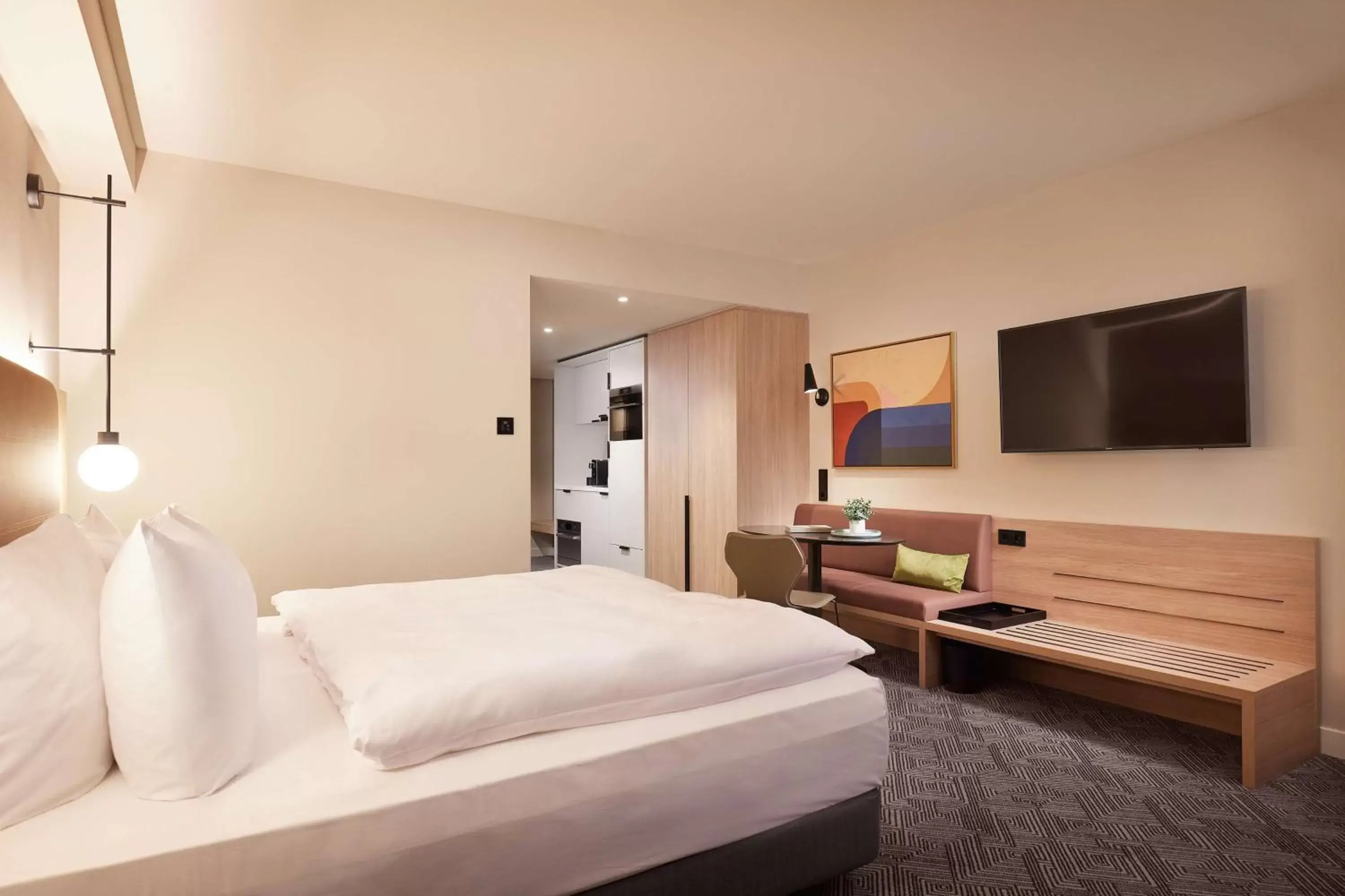 Bedroom, Bed in Adina Apartment Hotel Dusseldorf Bedroom, Bed in Adina Apartment Hotel Dusseldorf