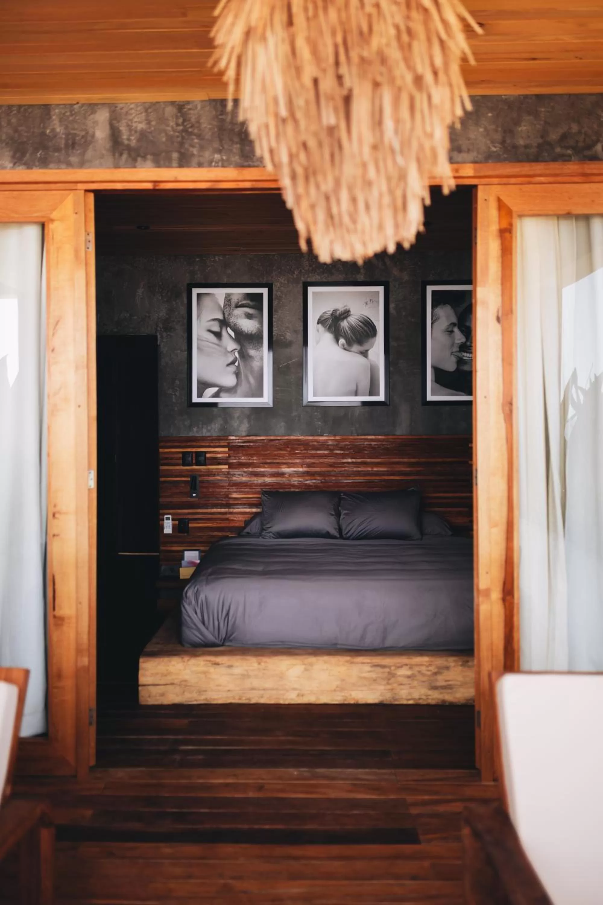 Bed in Naked Hotel Zipolite -Adults Only-