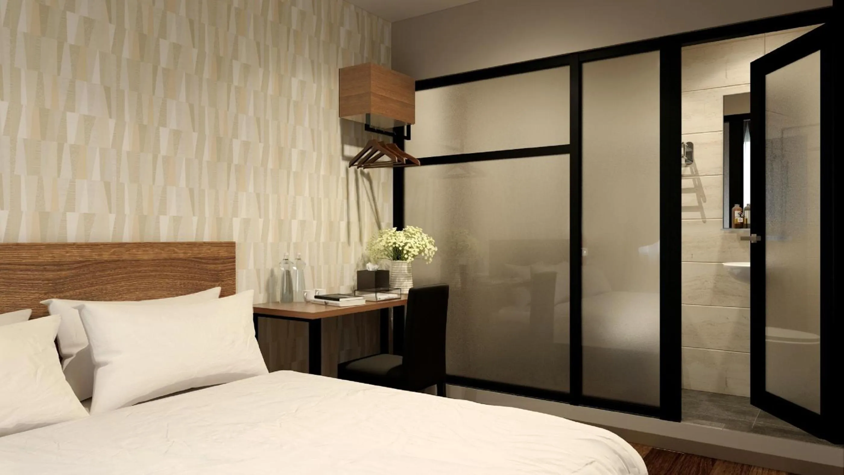 Bedroom, Bed in The Square Hotel