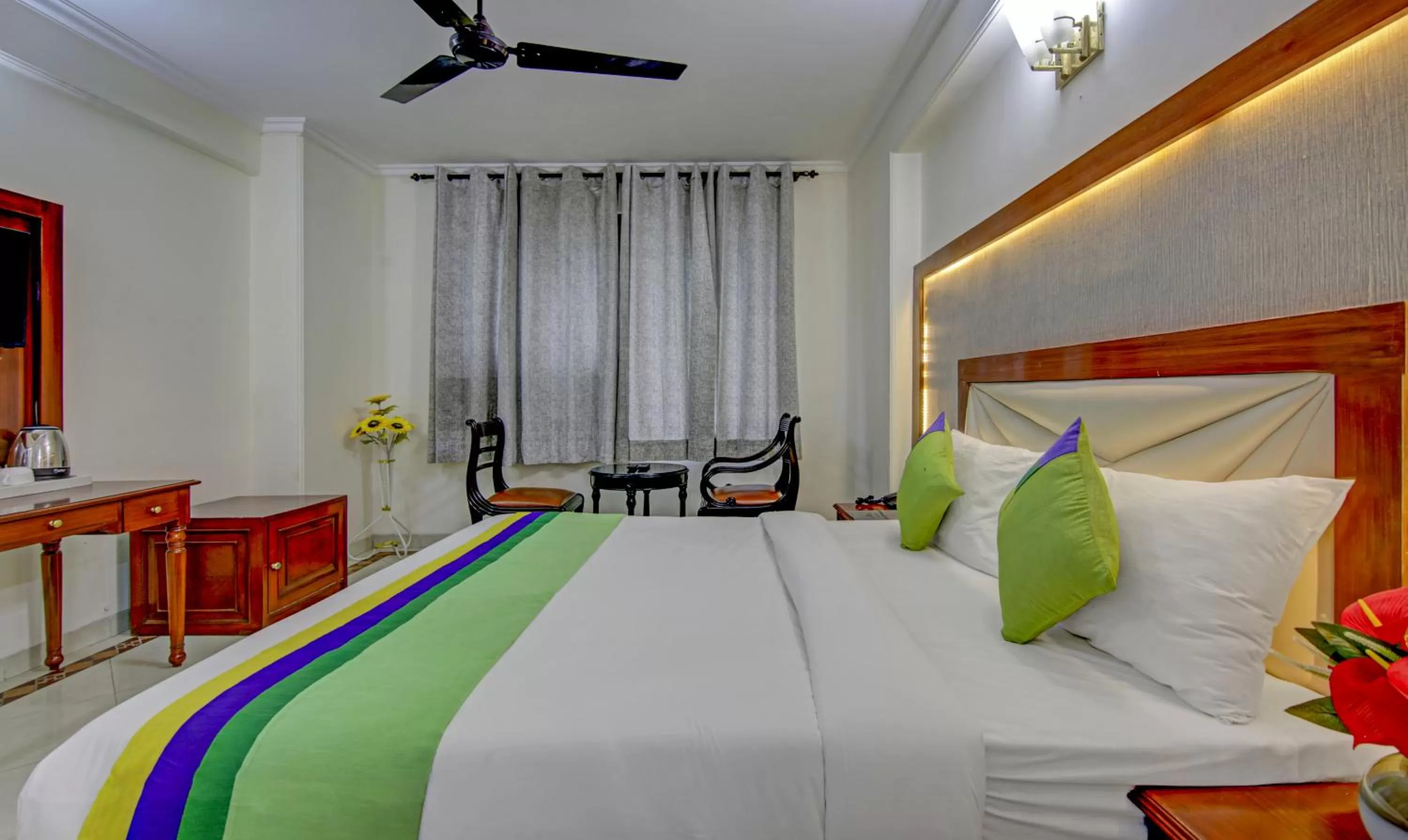 Bedroom, Bed in Treebo Corporate Park