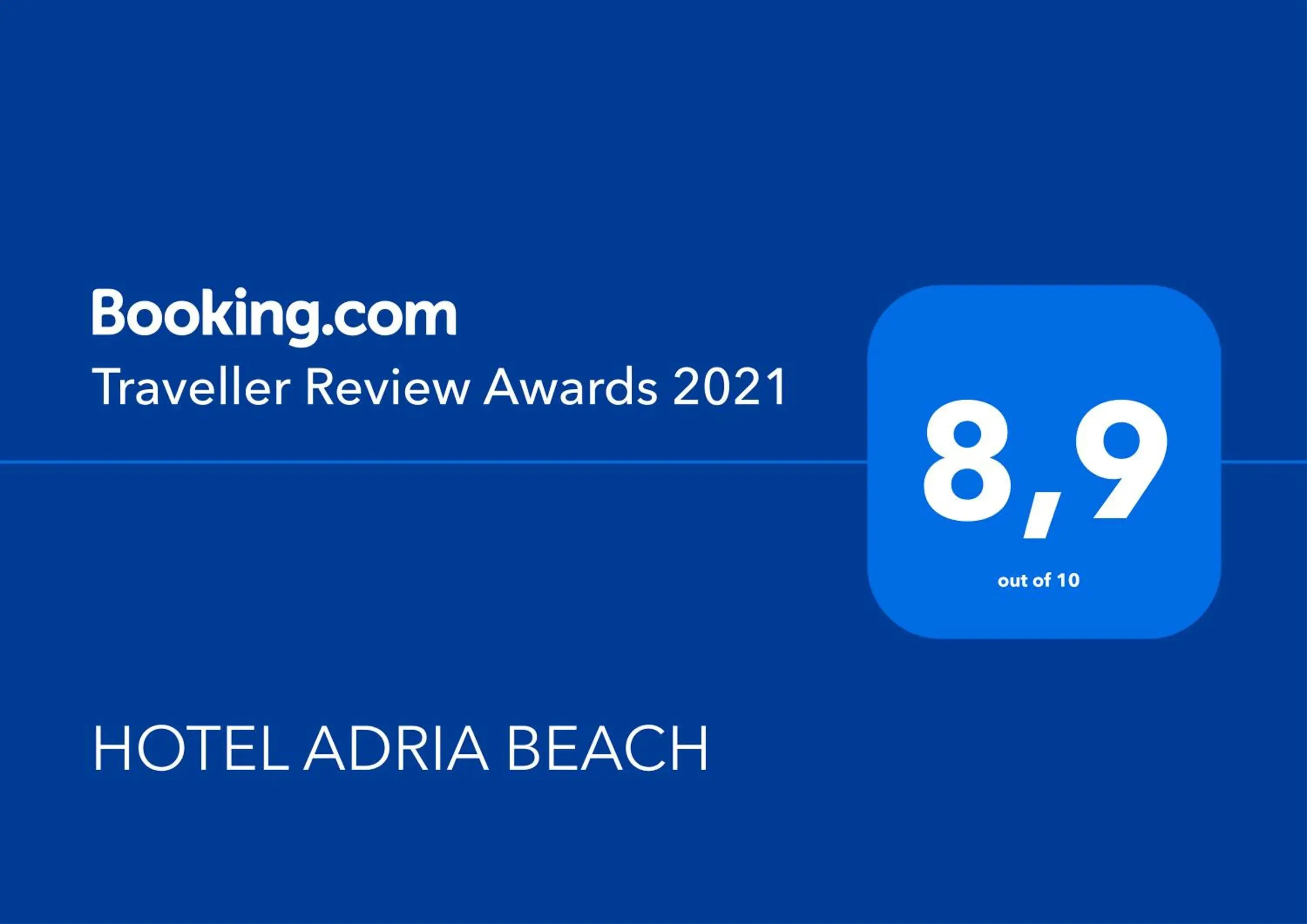 Certificate/Award, Logo/Certificate/Sign/Award in HOTEL ADRIA BEACH